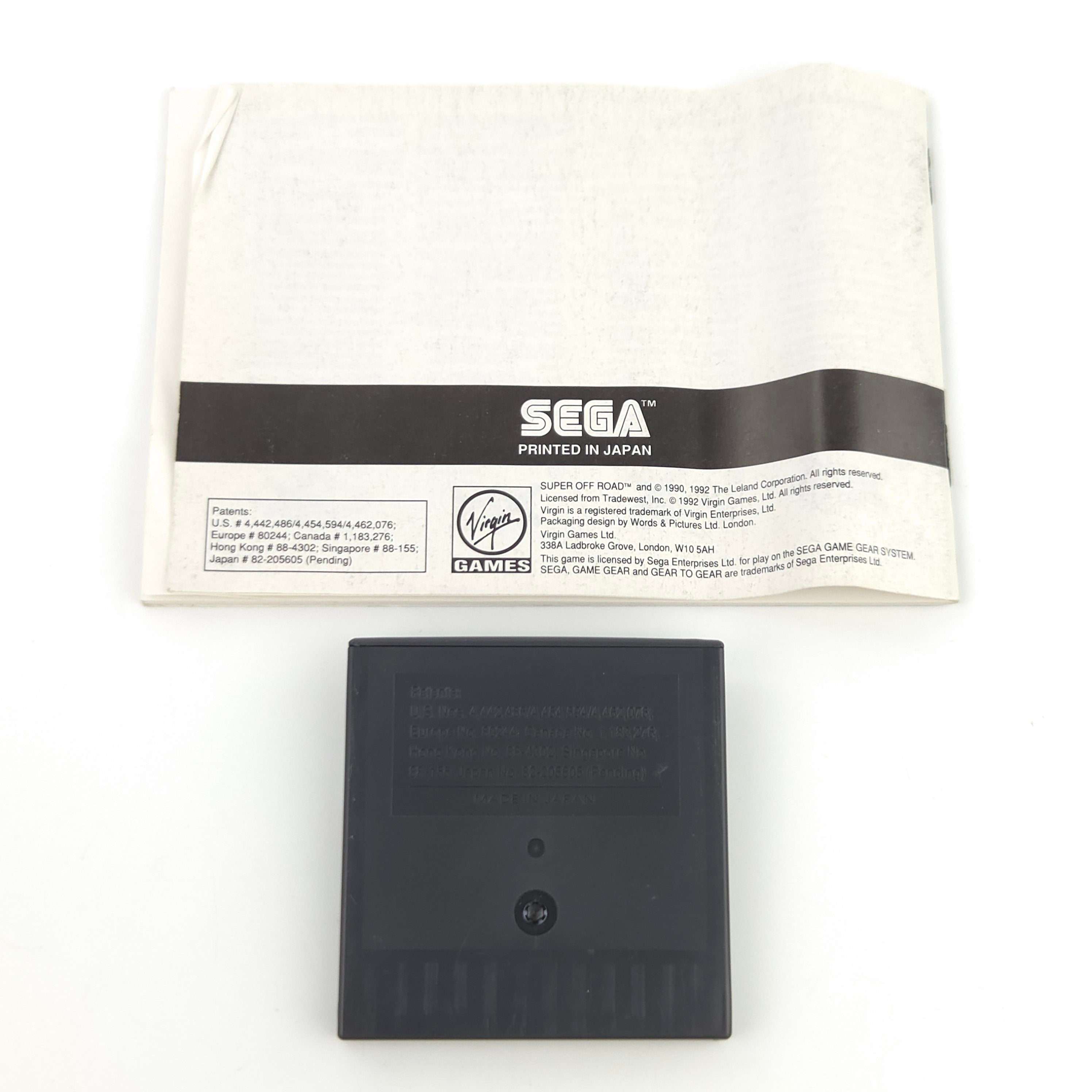 Sega Game Gear Spiel Super Off Road OVP PAL