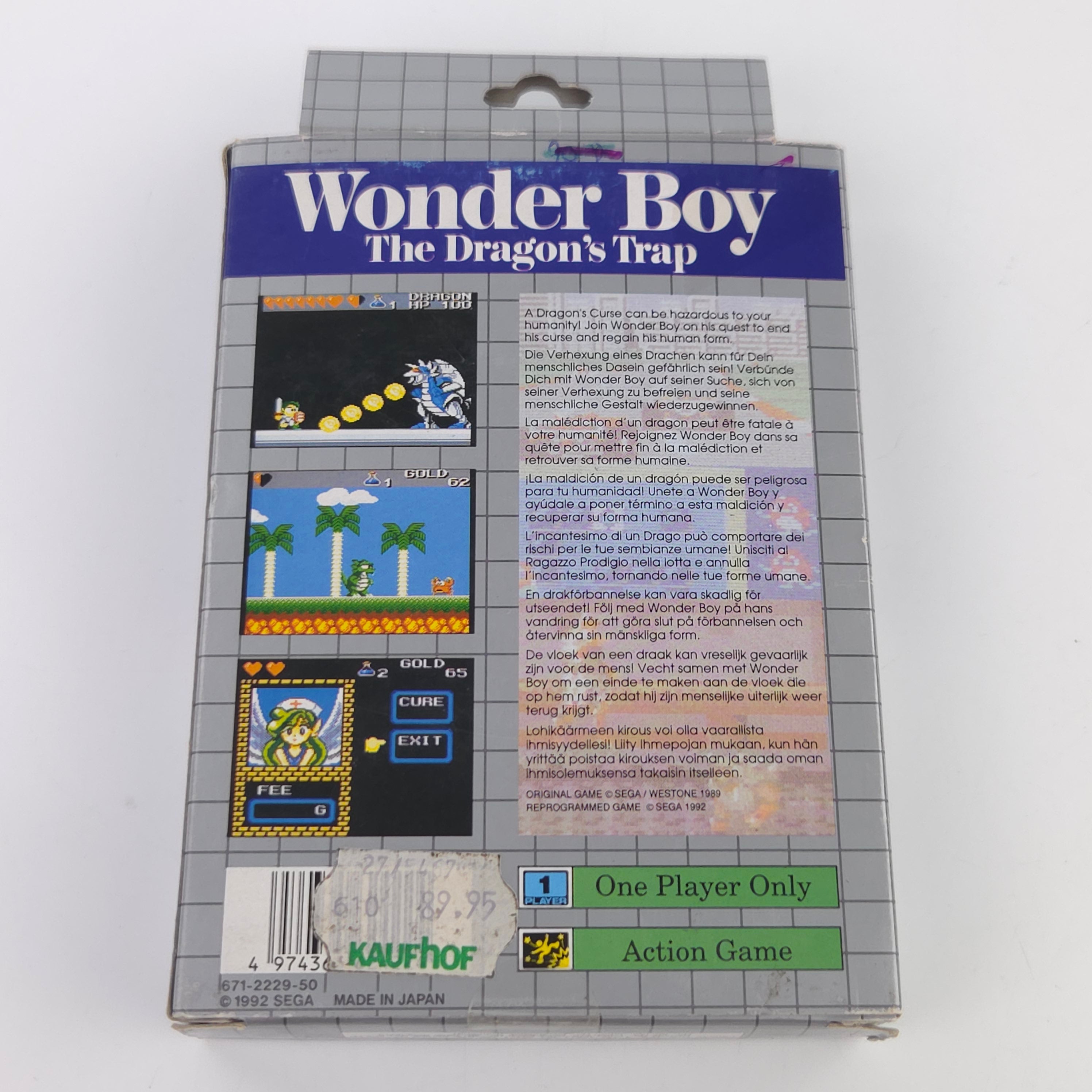 Sega Game Gear Spiel: Wonder Boy The Dragon´s Trap - OVP (PAL EUR 1992)