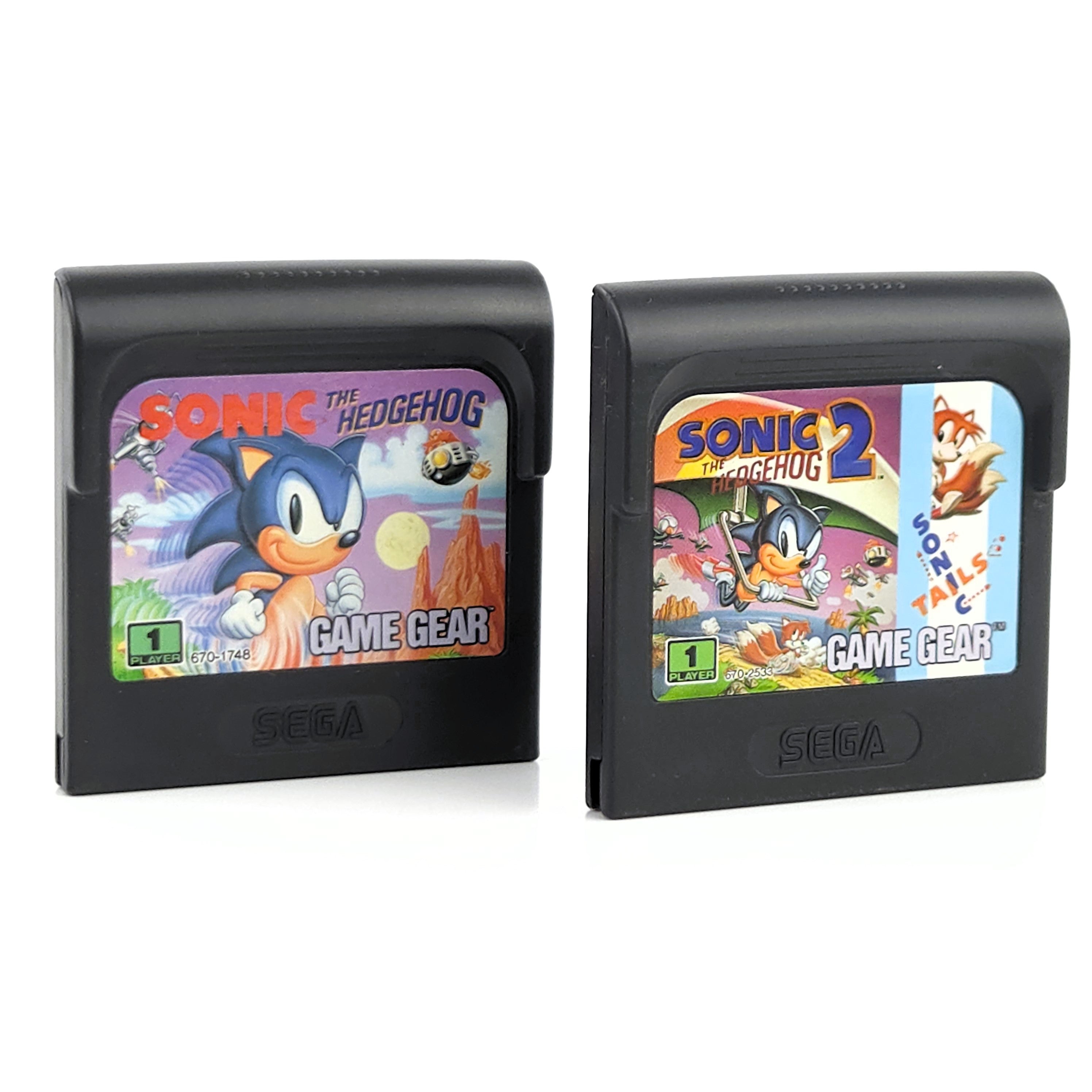 Sega Game Gear Spiel Sonic The Hedgehog 1 und 2