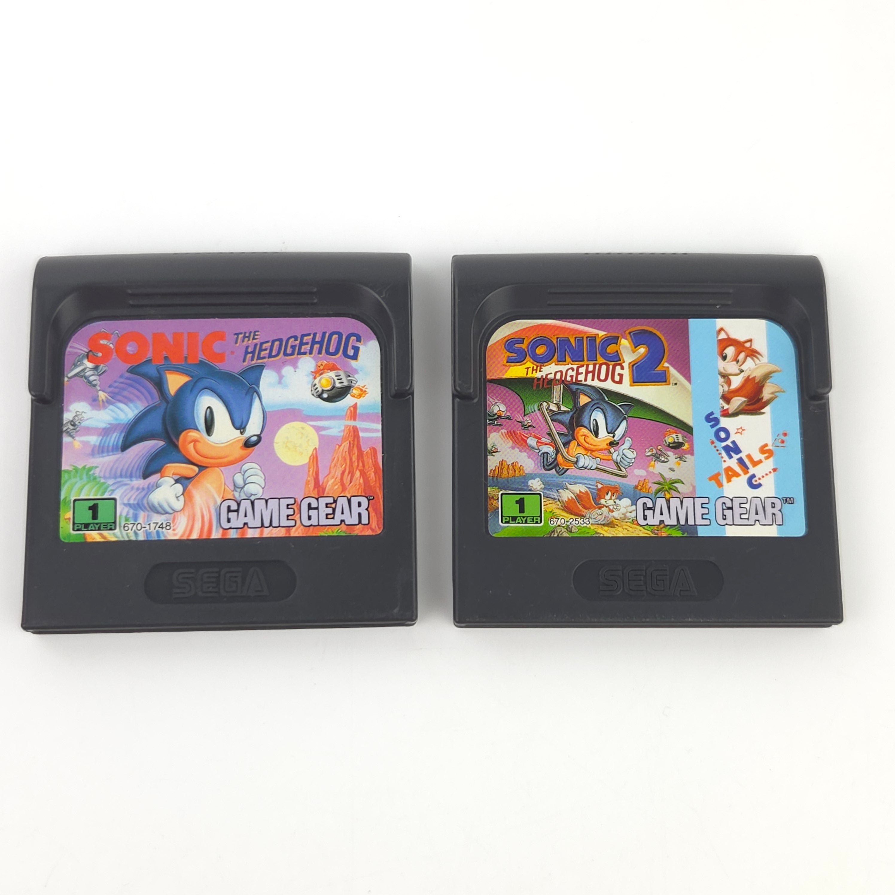 Sega Game Gear Spiel Sonic The Hedgehog 1 und 2