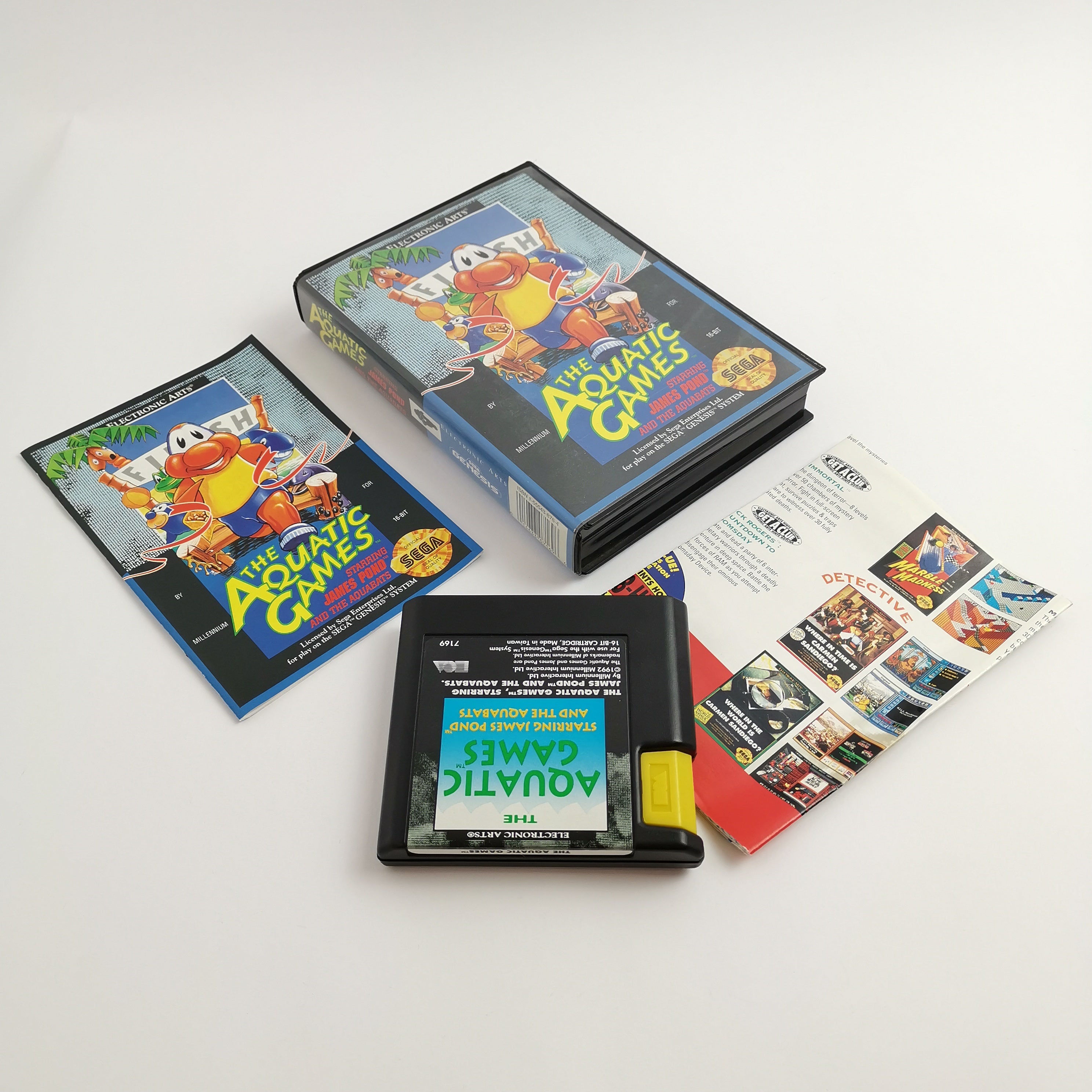 Sega Genesis Spiel ’ The Aquatic Games ’ Mega Drive NTSC-U/C USA | OVP