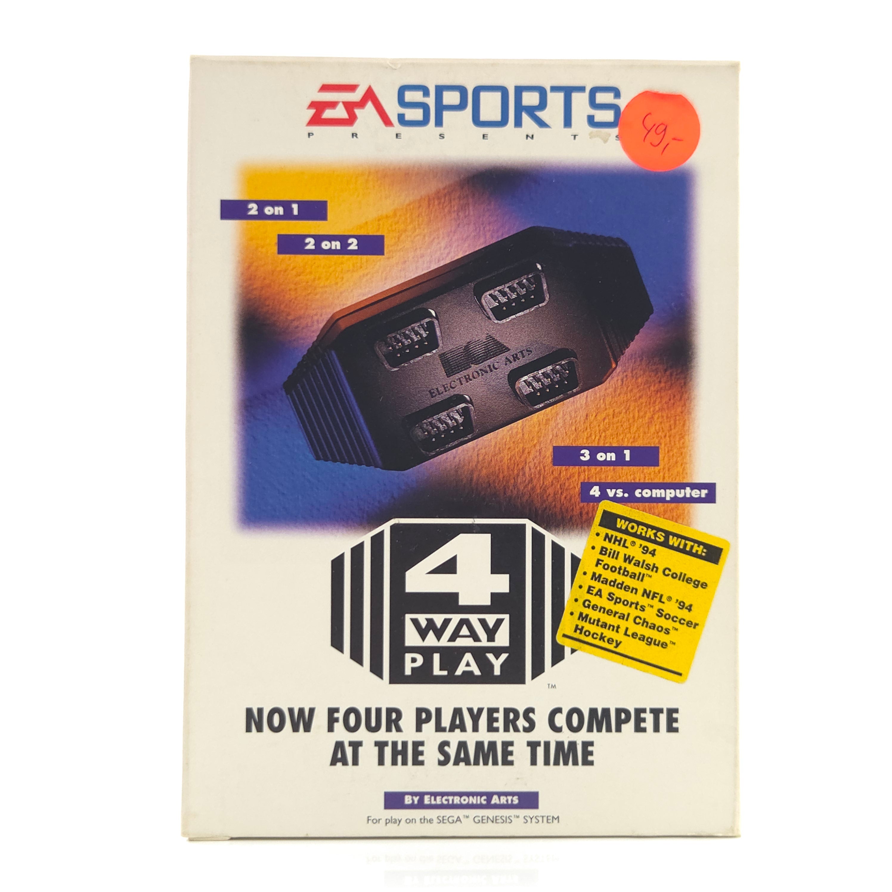 Sega Genesis Zubehör 4 Way Play Adapter EA Sports OVP