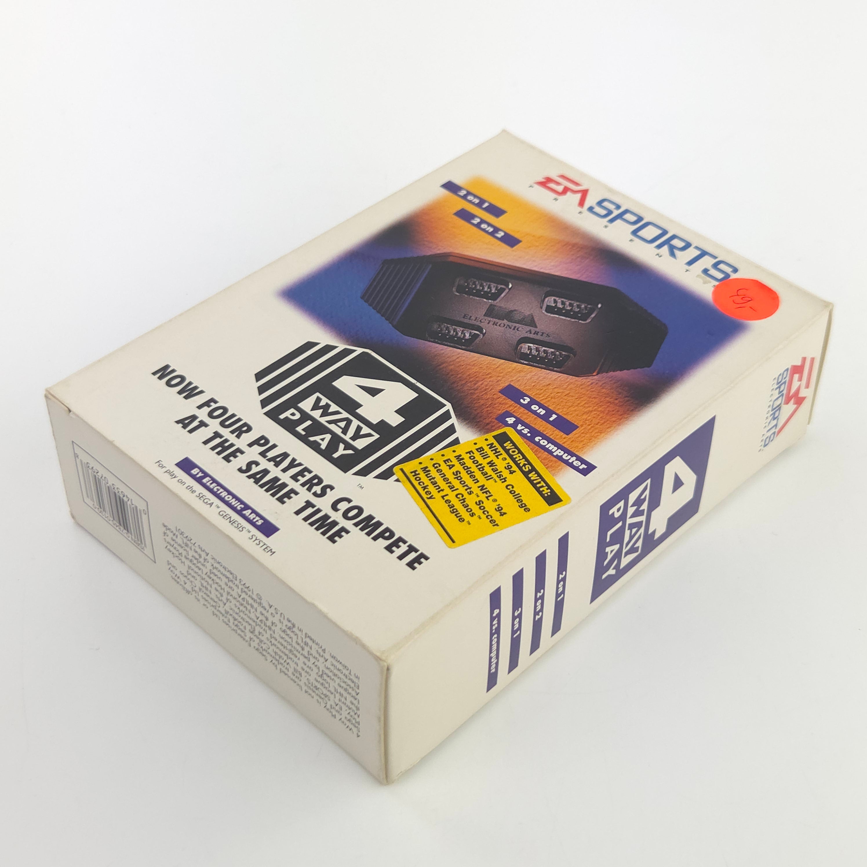 Sega Genesis Zubehör 4 Way Play Adapter EA Sports OVP