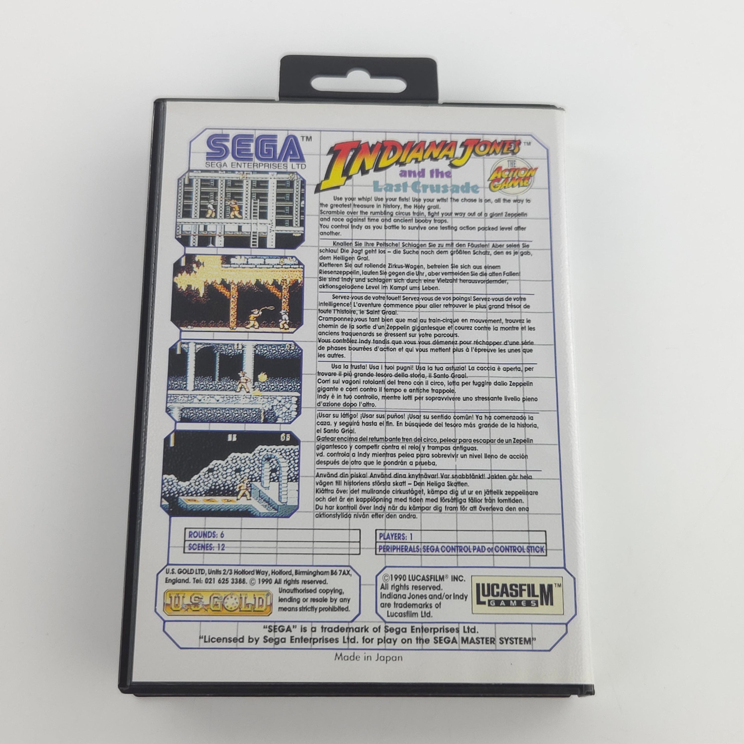 Sega Master System Spiel Indiana Jones Last Crusade OVP