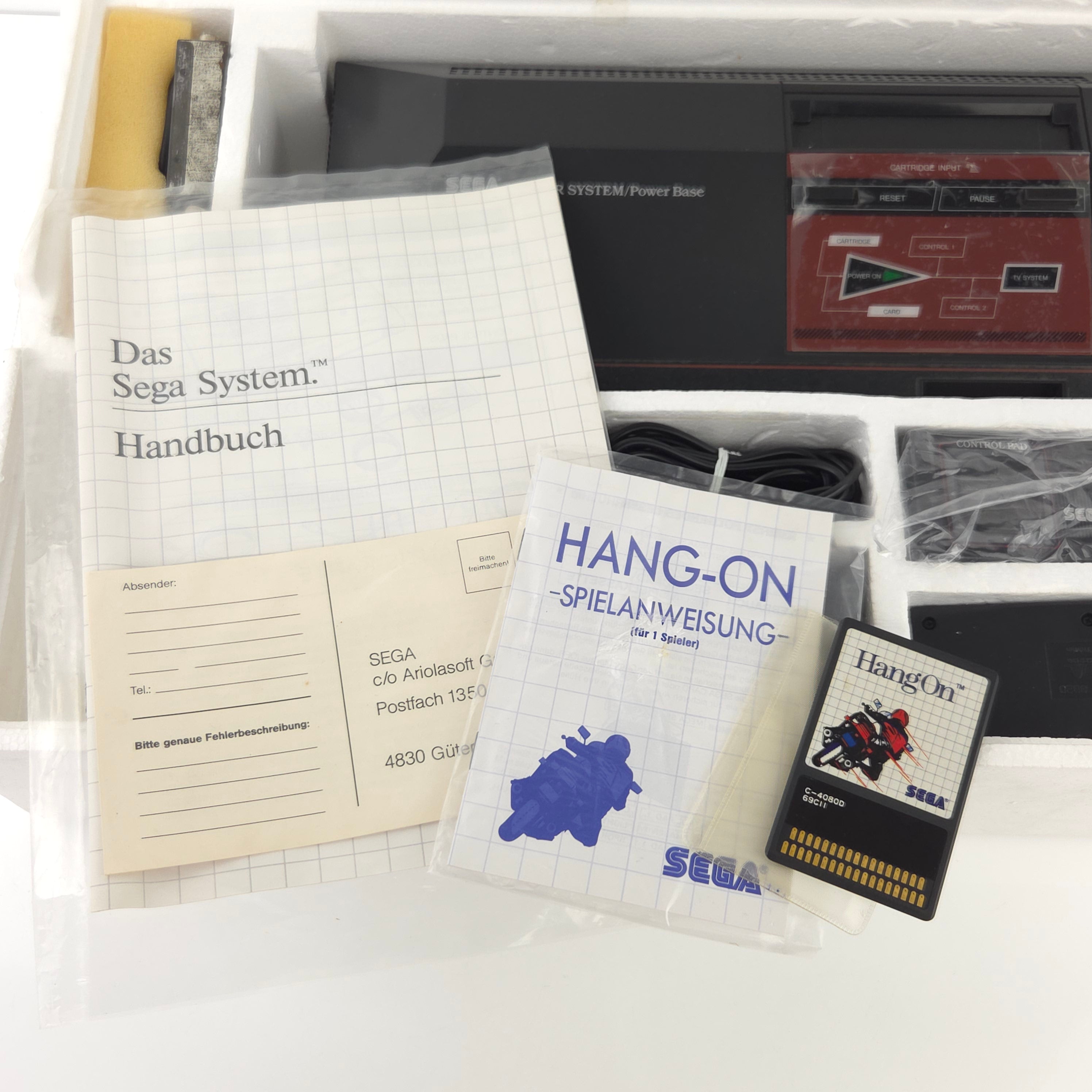 Sega Master System Konsole OVP Hang On PAL