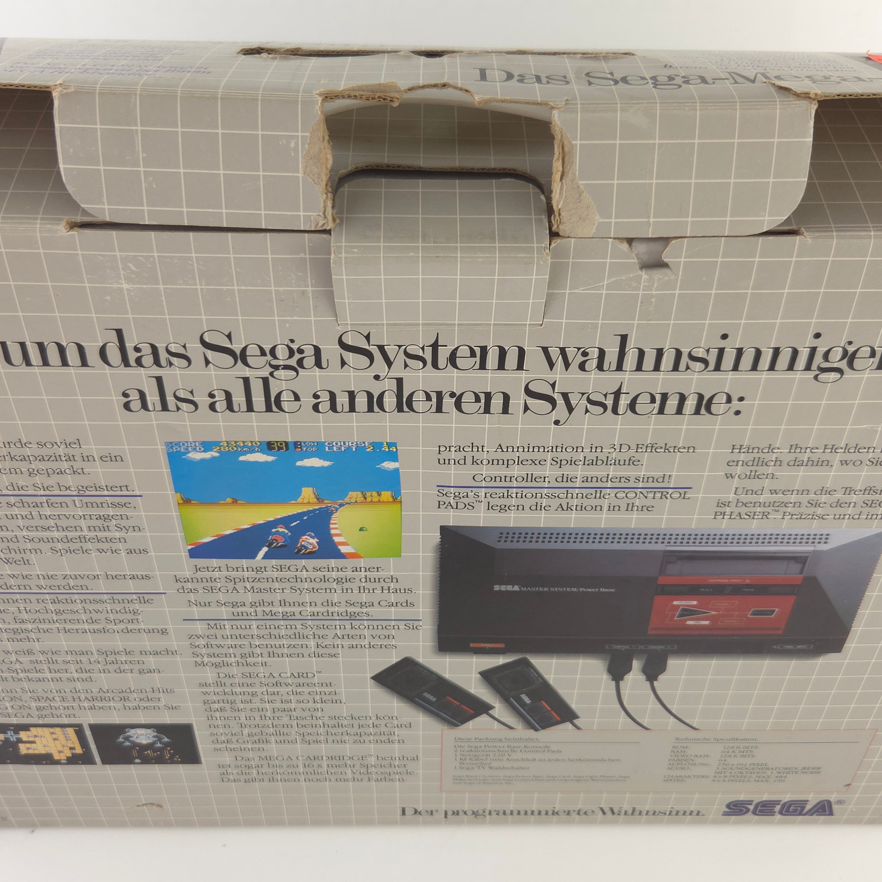 Sega Master System Konsole OVP Hang On PAL