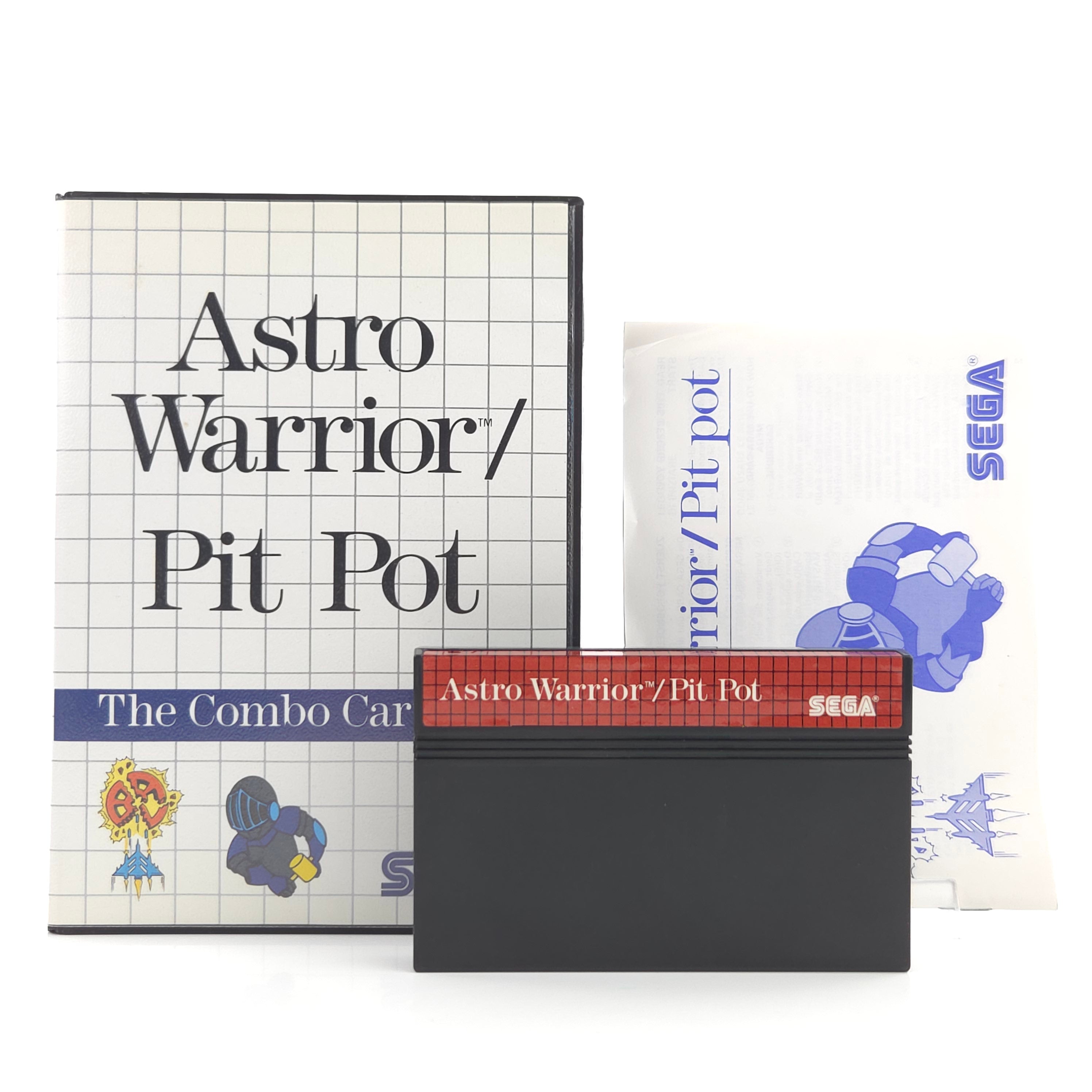 Sega Master System Spiel Astro Warrior Pit Pot MS OVP PAL