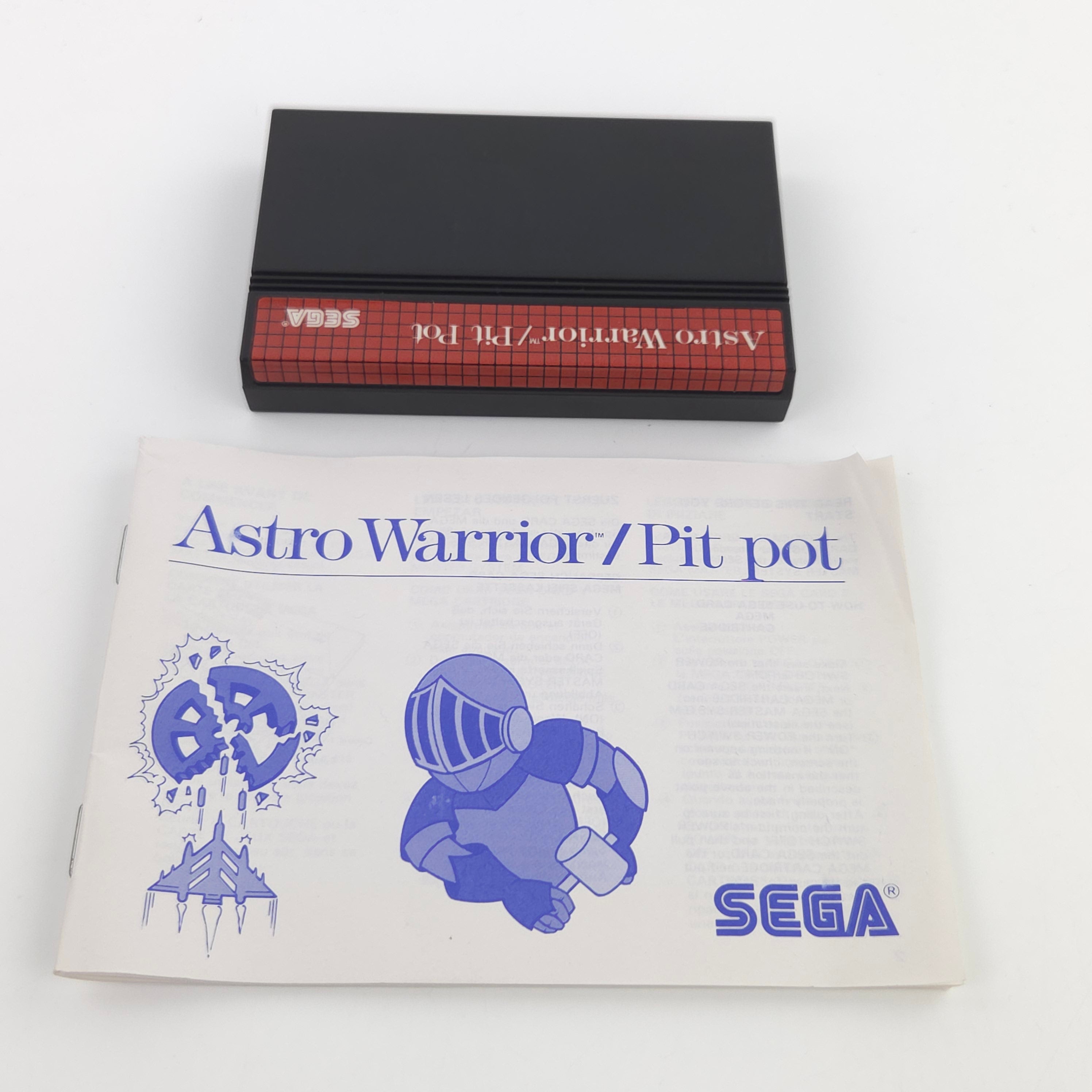 Sega Master System Spiel Astro Warrior Pit Pot MS OVP PAL