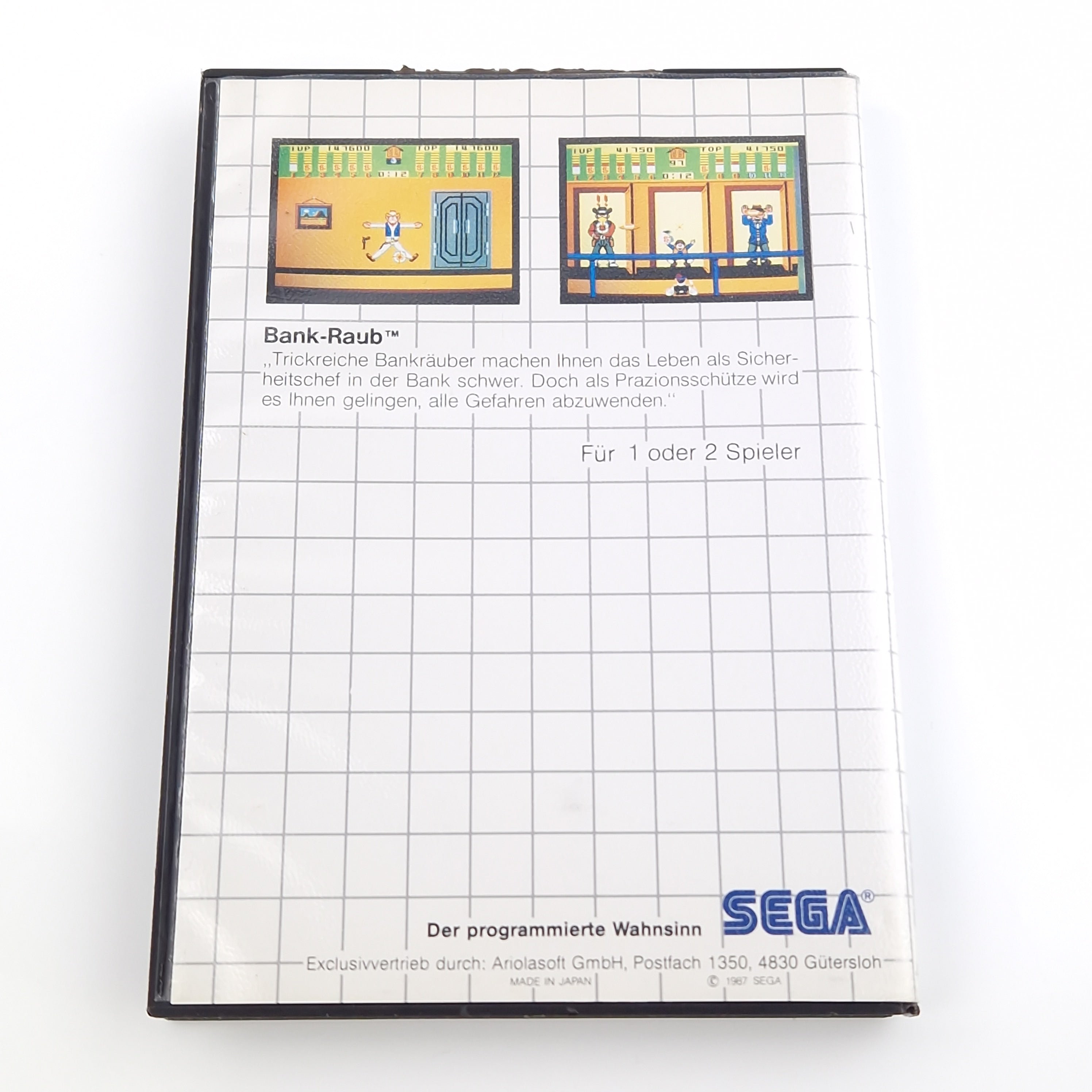 Sega Master System Spiel – Bank Panic Die Sega Card OVP