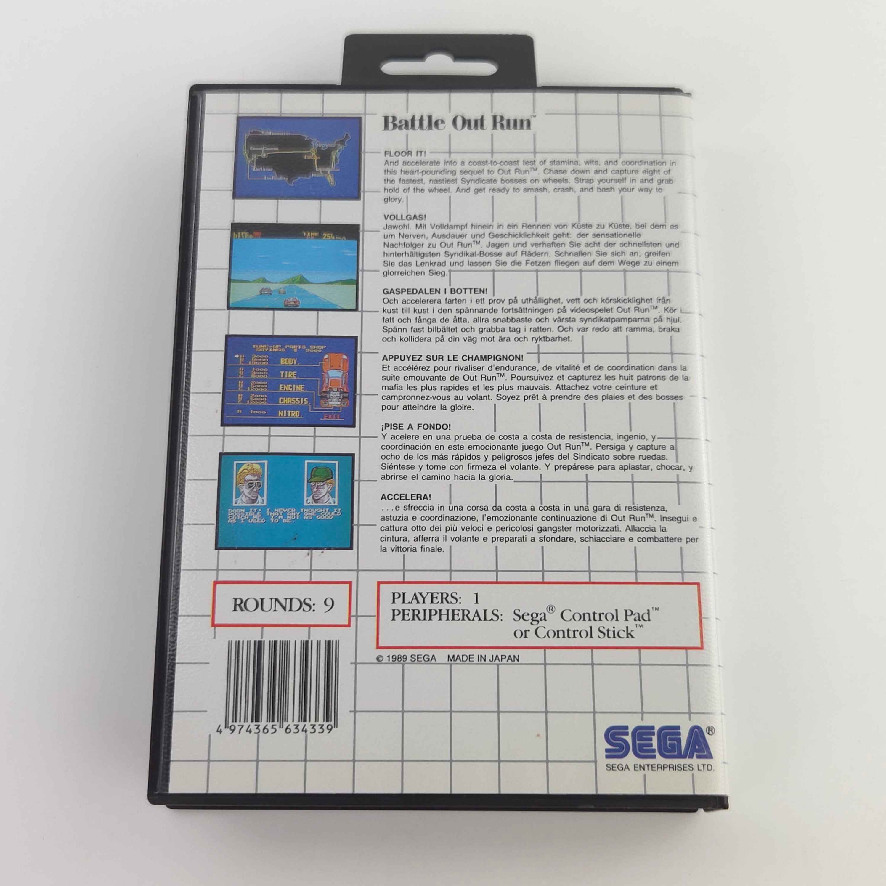 Sega Master System Spiel Battle Out Run MS OVP PAL EUR