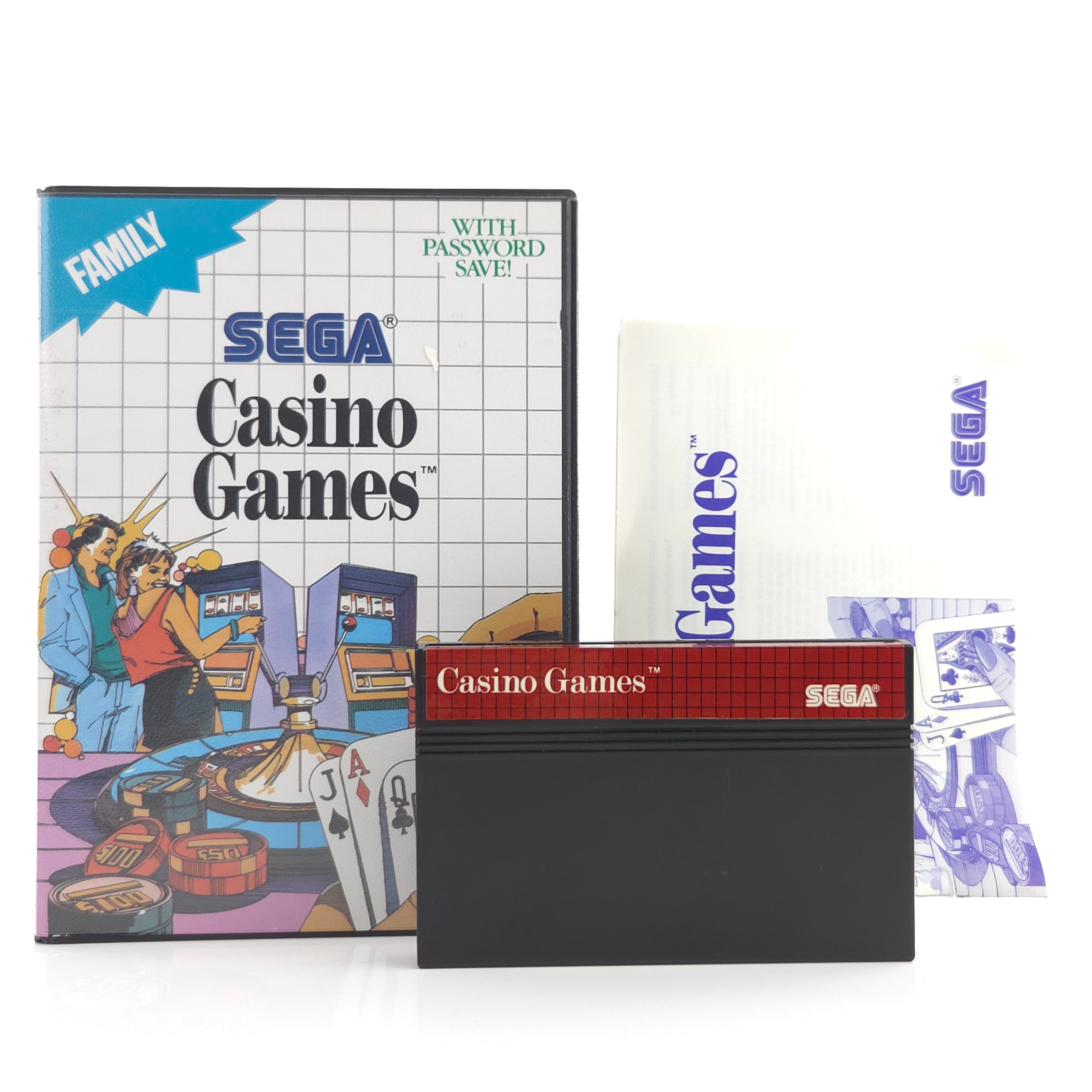 Sega Master System Spiel Casino Games MS Modul OVP PAL