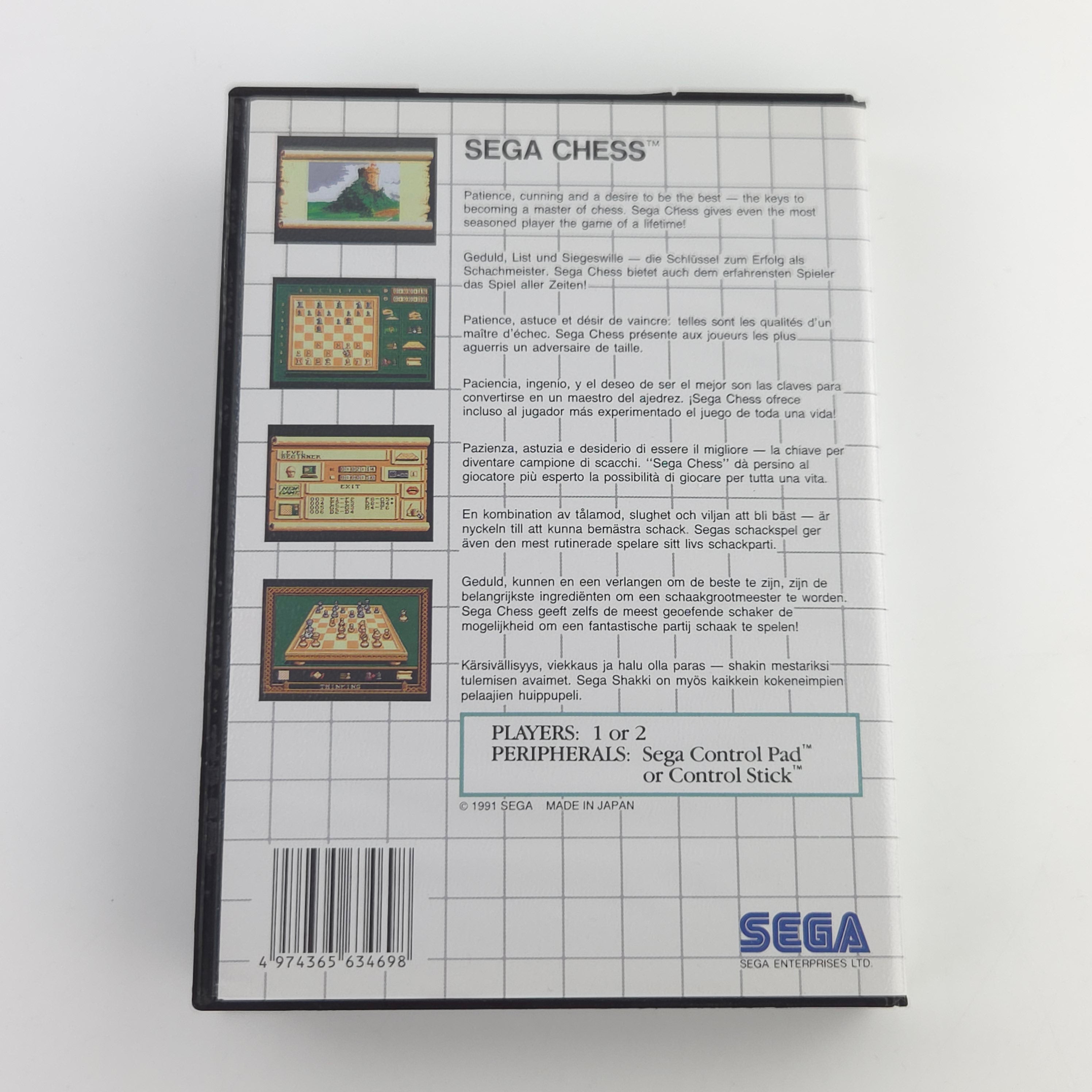 Sega Master System Spiel Sega Chess Modul Anleitung OVP PAL