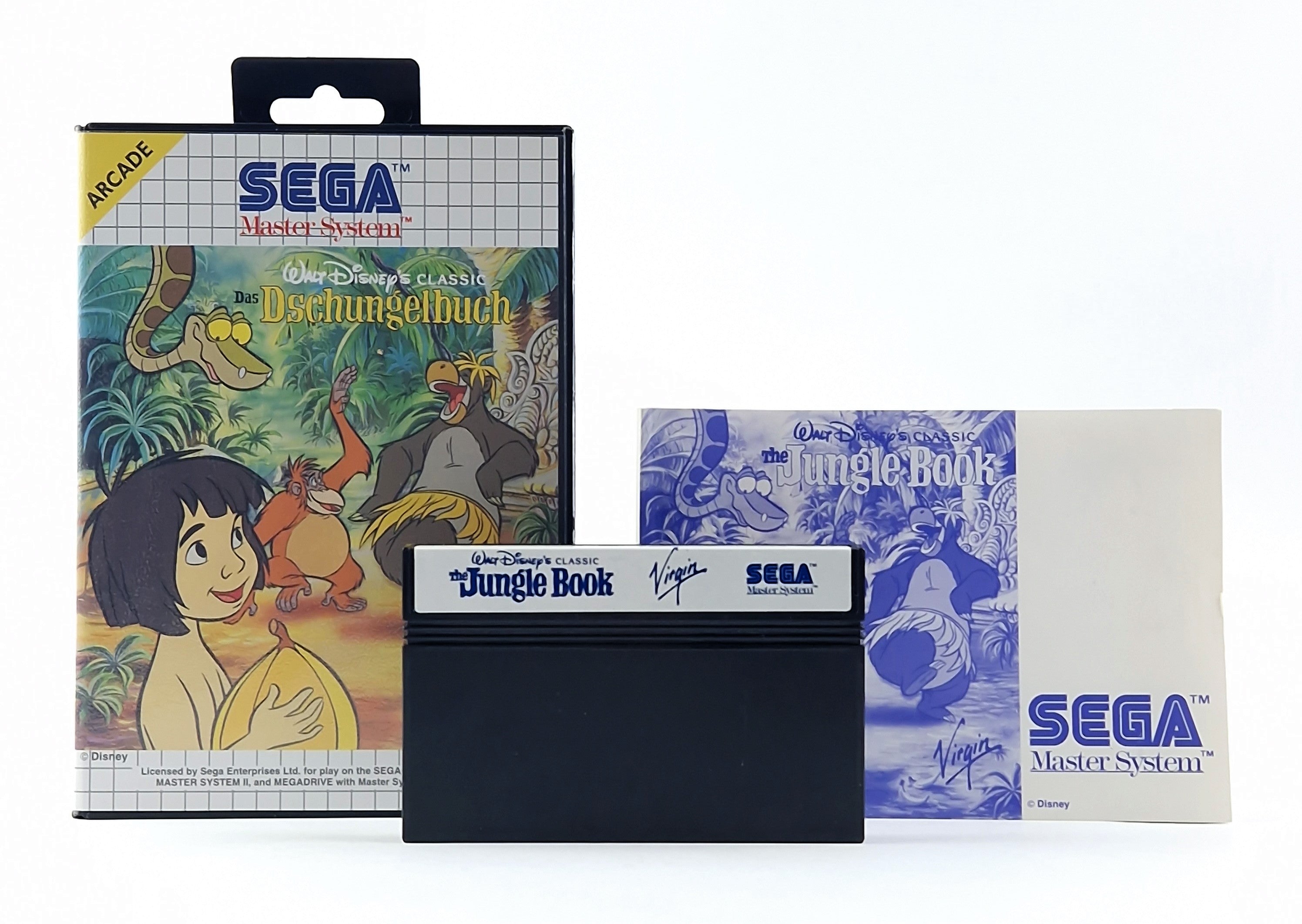 Sega Master System Spiel: Das Dschungelbuch - OVP Anleitung Cartridge sehr gut