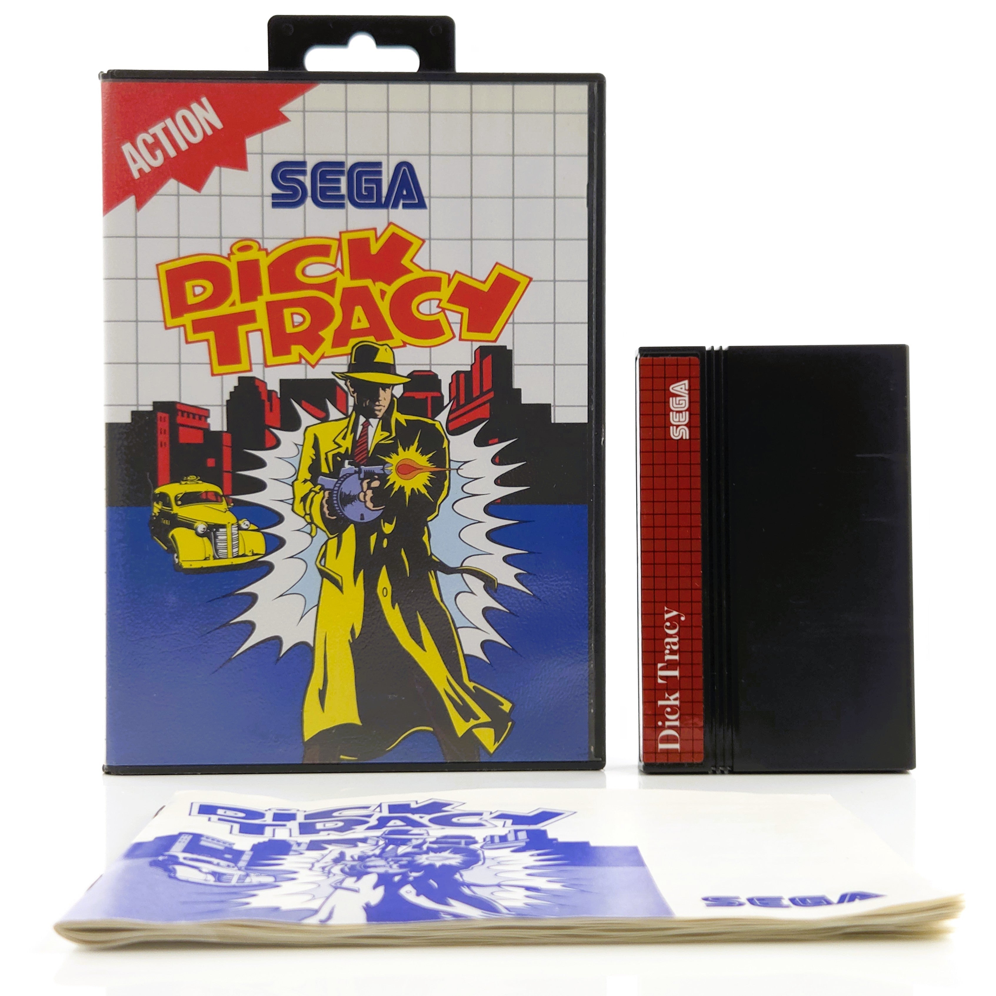 Sega Master System Spiel – Dick Tracy Modul Anleitung PAL