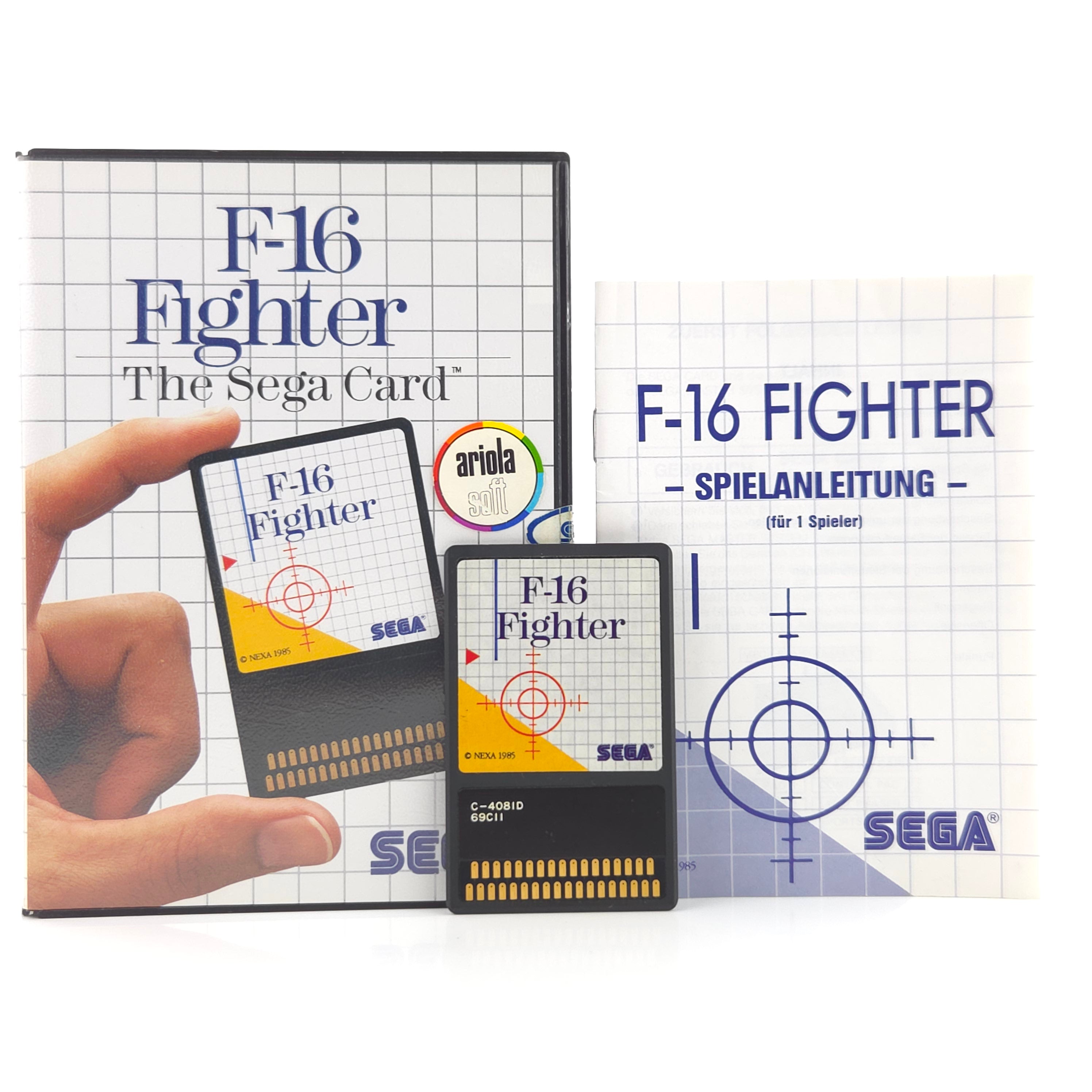 Master System Spiel F-16 Fighter The Sega Card MS OVP PAL