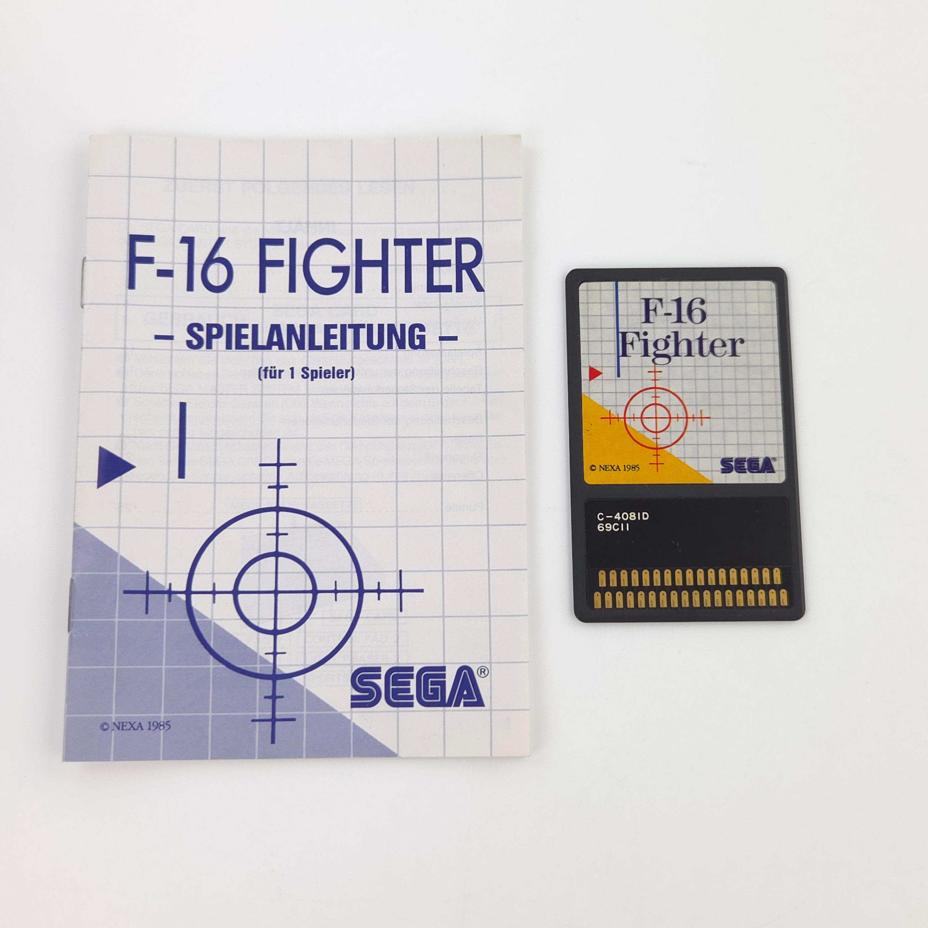 Master System Spiel F-16 Fighter The Sega Card MS OVP PAL