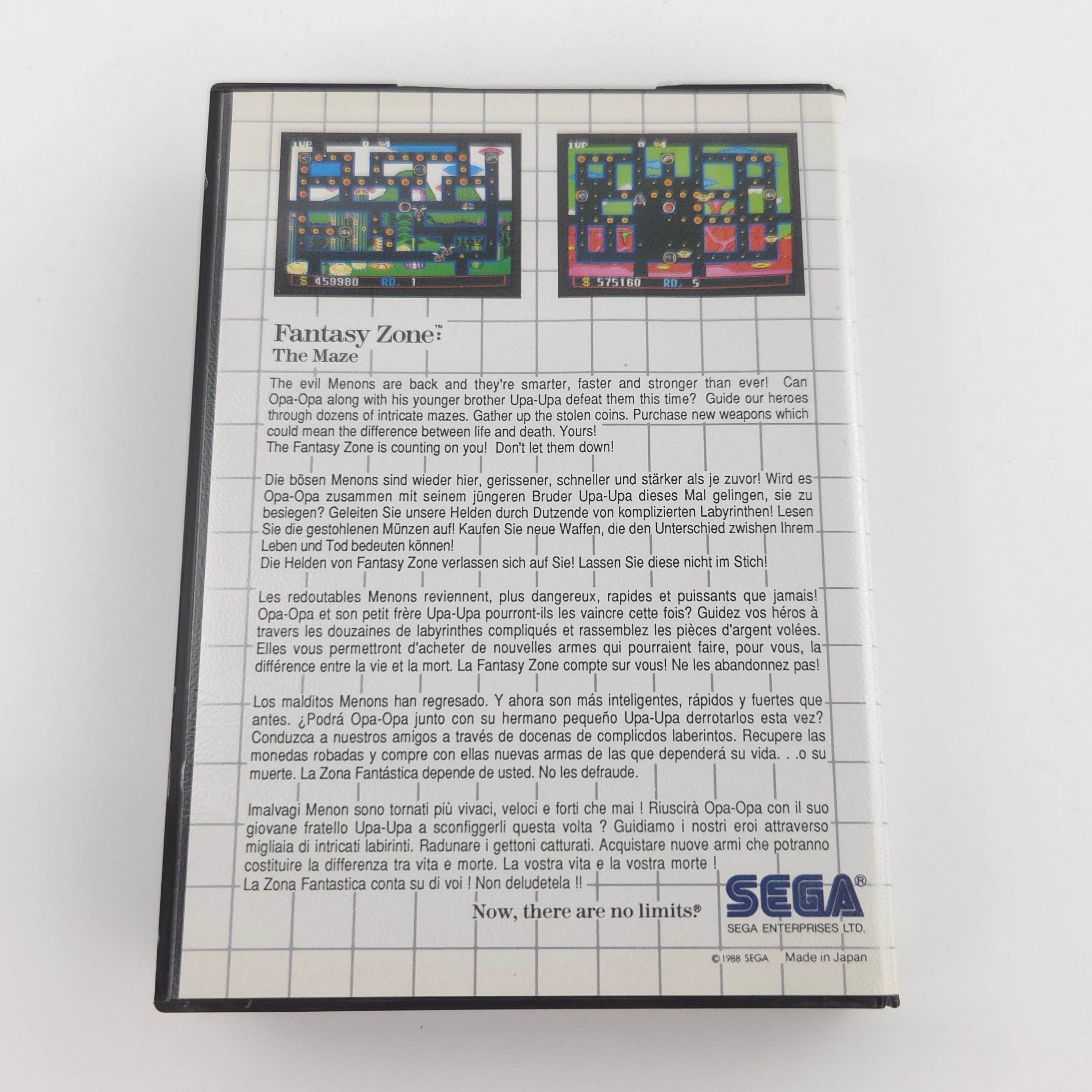 Sega Master System Spiel Fantasy Zone The Maze OVP PAL