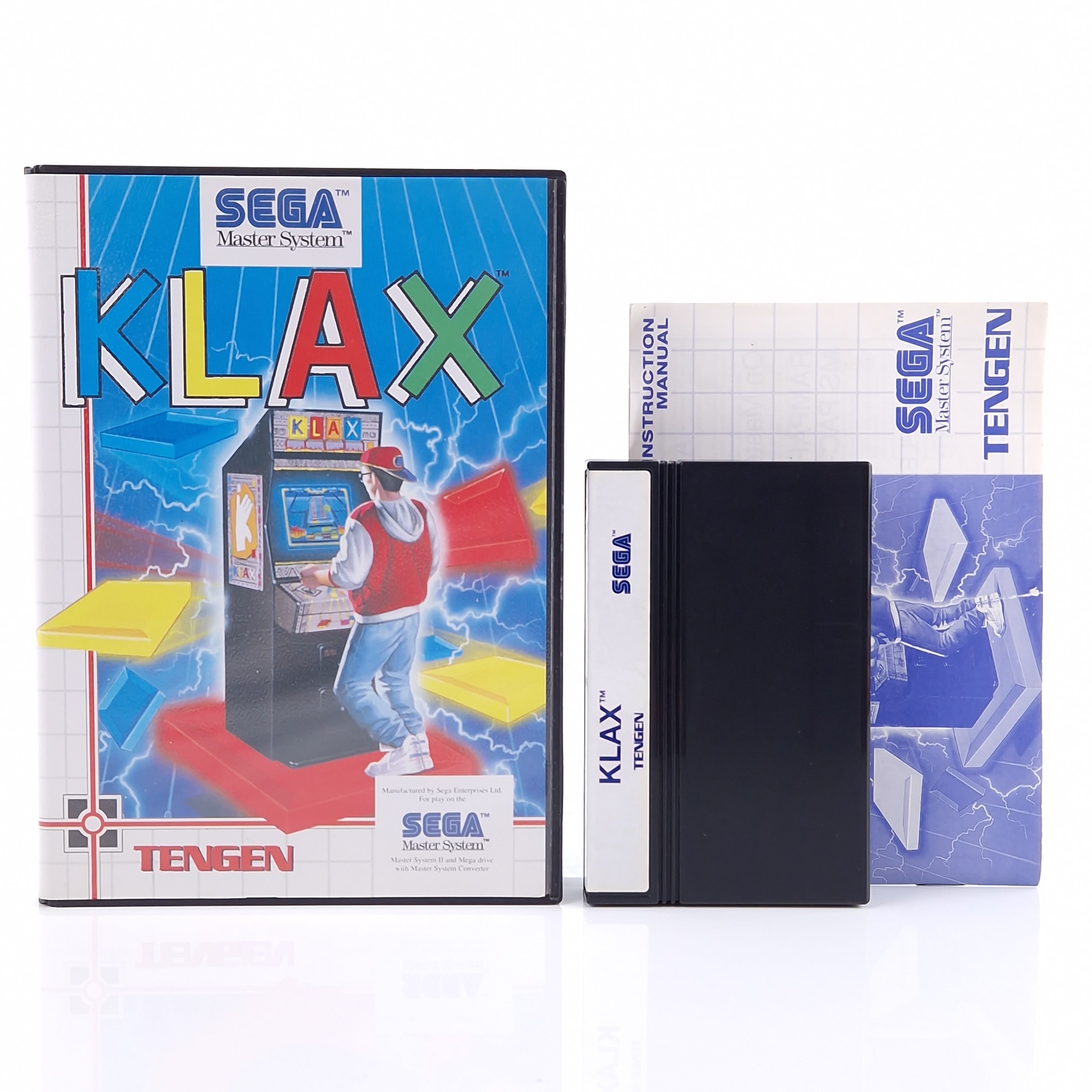 Sega Master System Spiel – Klax Modul OVP PAL Anleitung