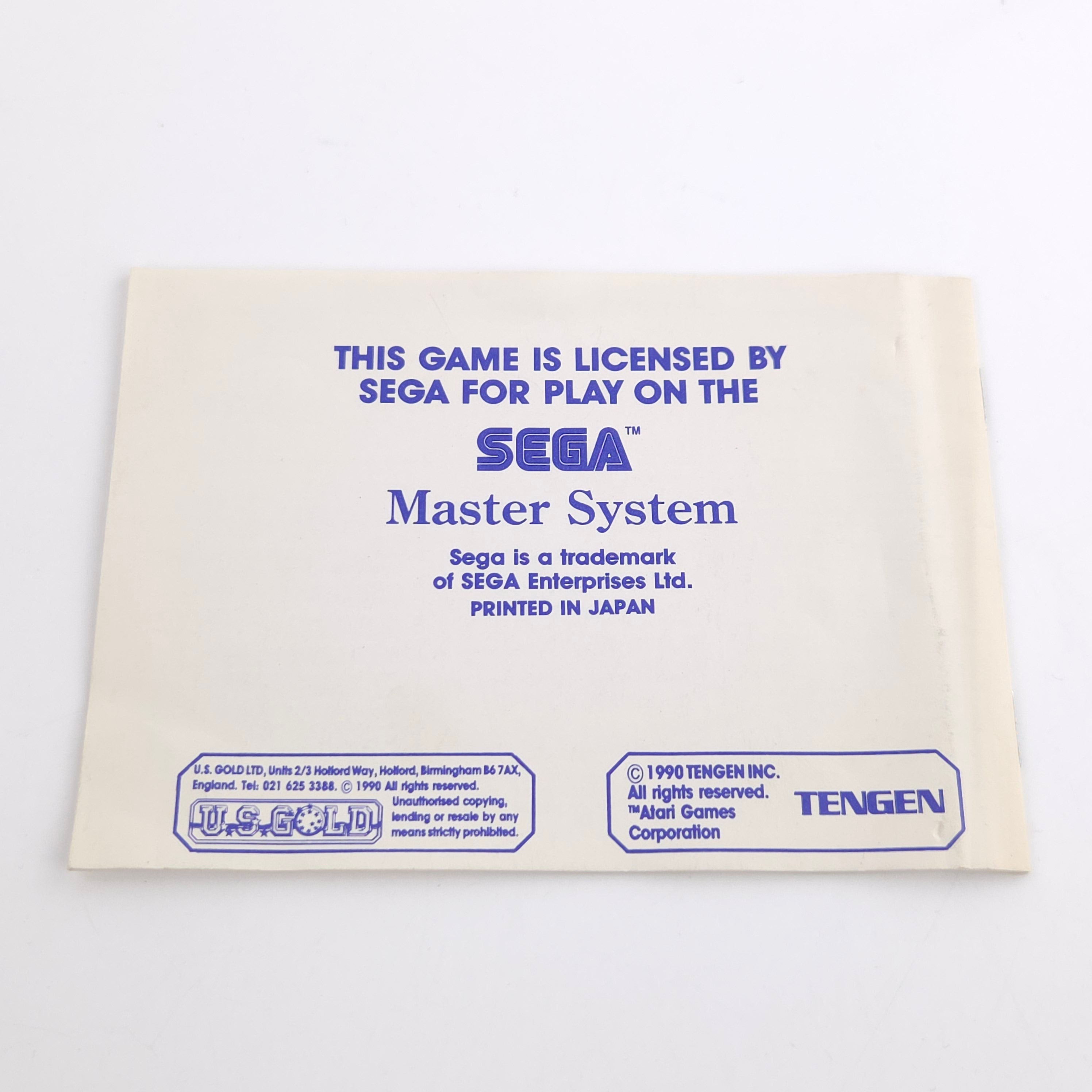 Sega Master System Spiel Paperboy Modul Anleitung OVP PAL