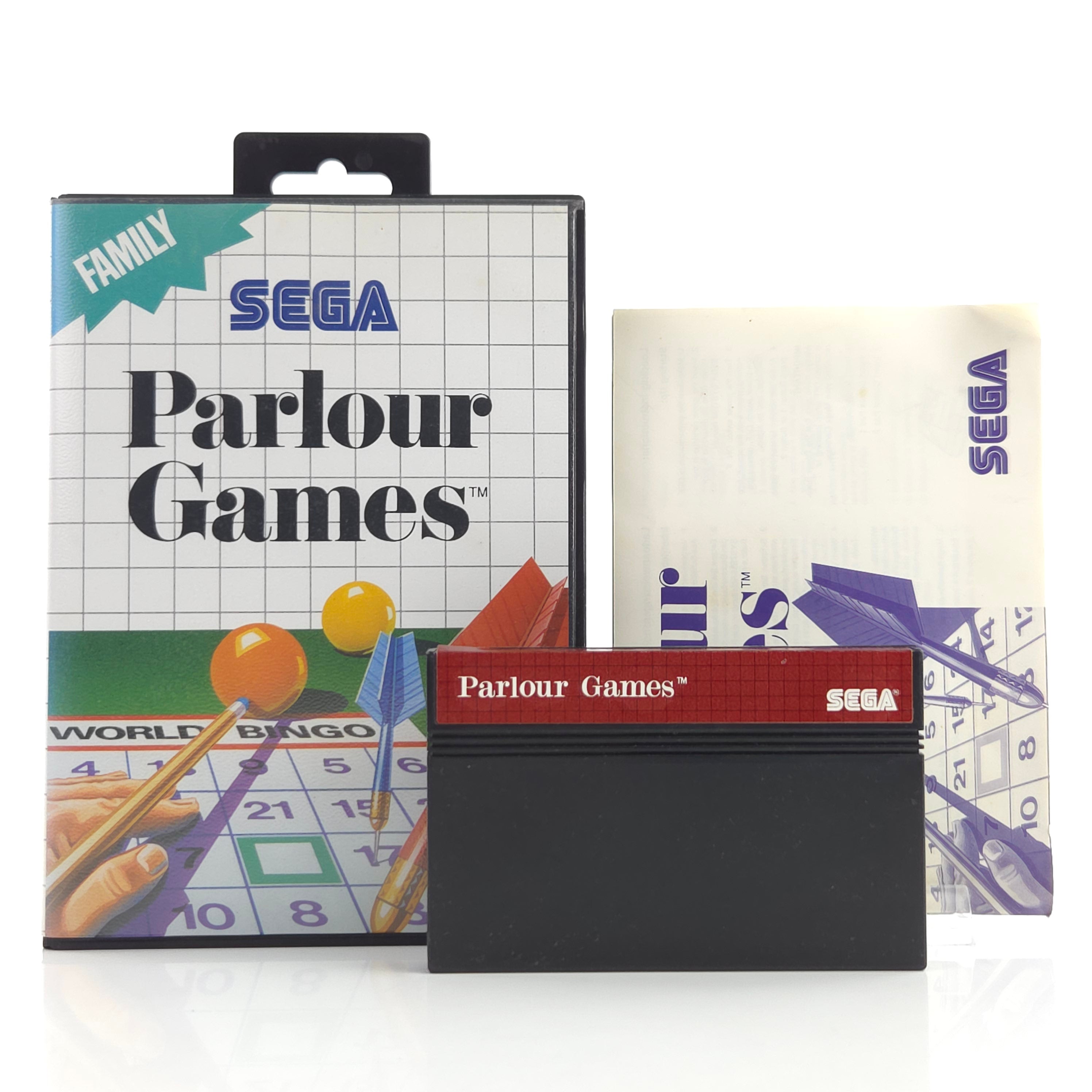 Sega Master System Spiel Parlour Games MS Modul OVP PAL