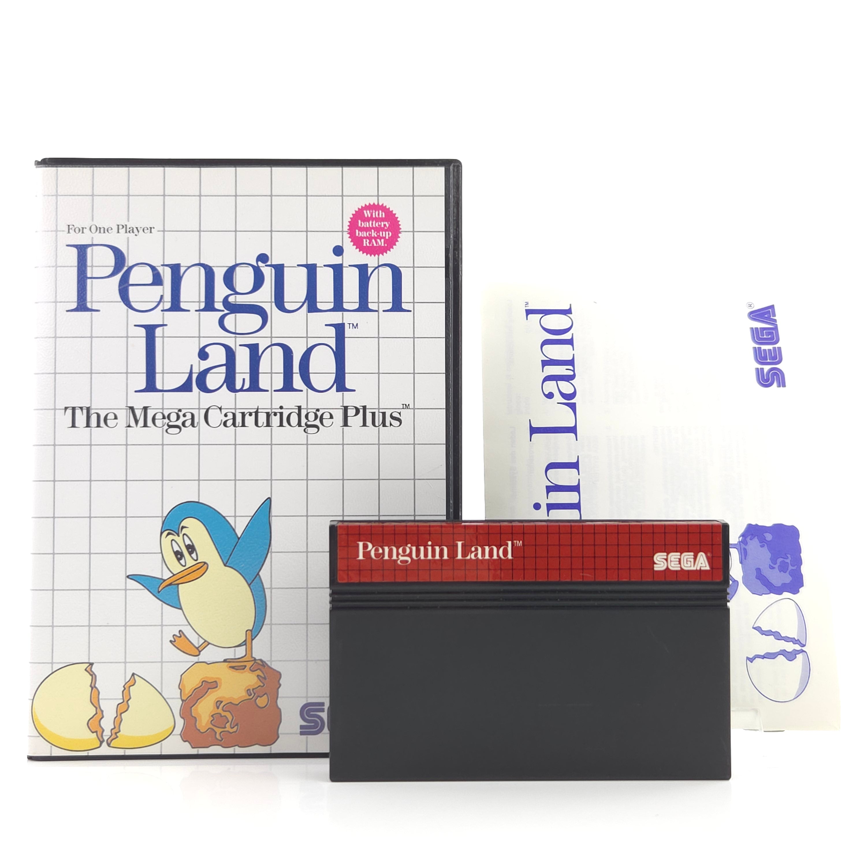 Sega Master System Spiel Penguin Land Mega Cartridge OVP PAL