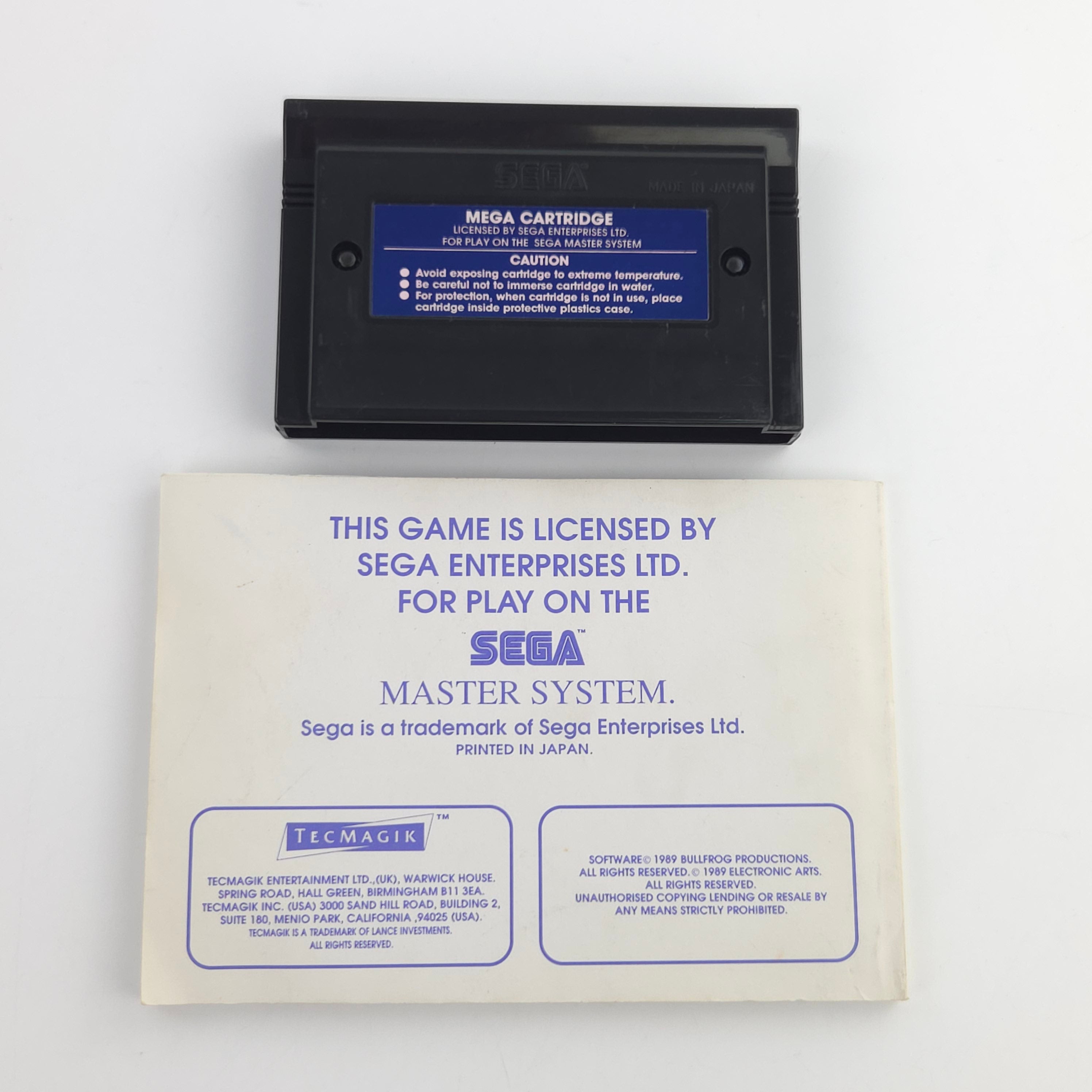 Sega Master System Spiel Populous Tecmagic OVP PAL EUR