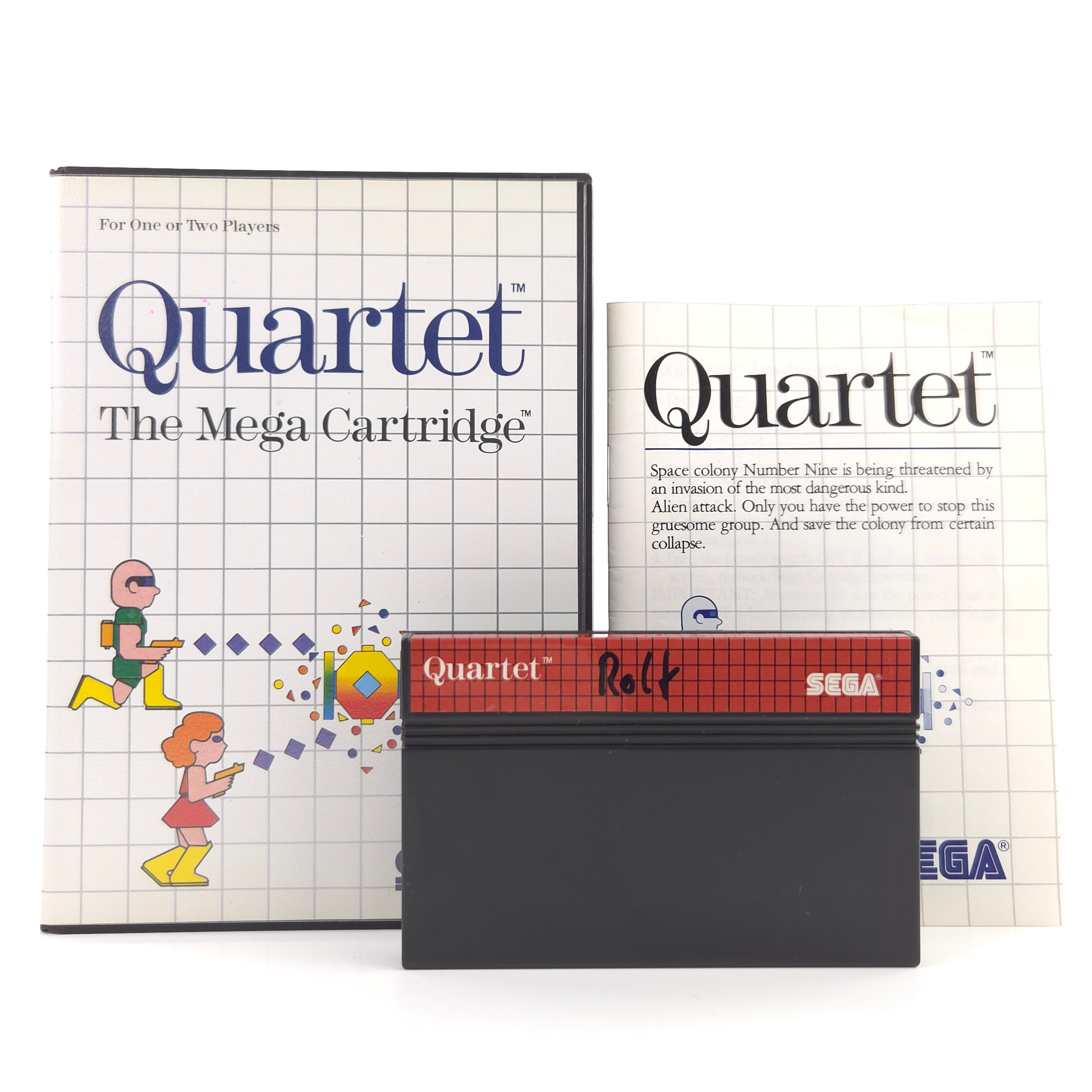 Sega Master System Spiel – Quartet Mega Cartridge OVP PAL