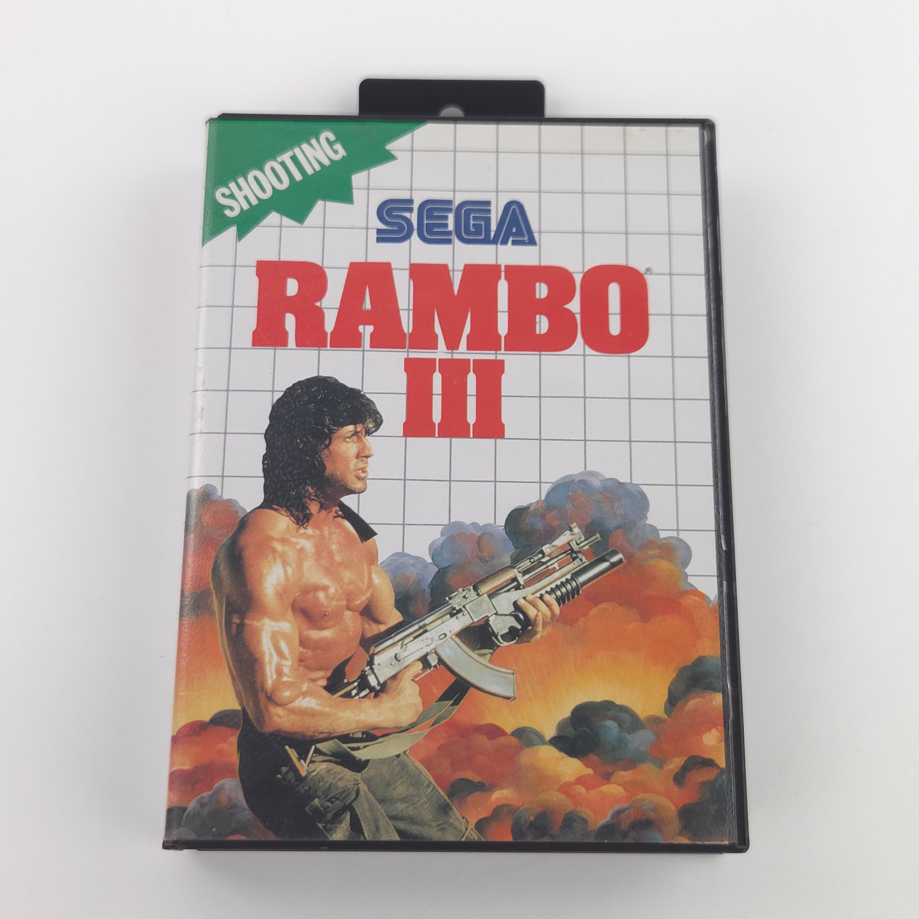 Sega Master System Spiel Rambo III Modul Anleitung OVP PAL