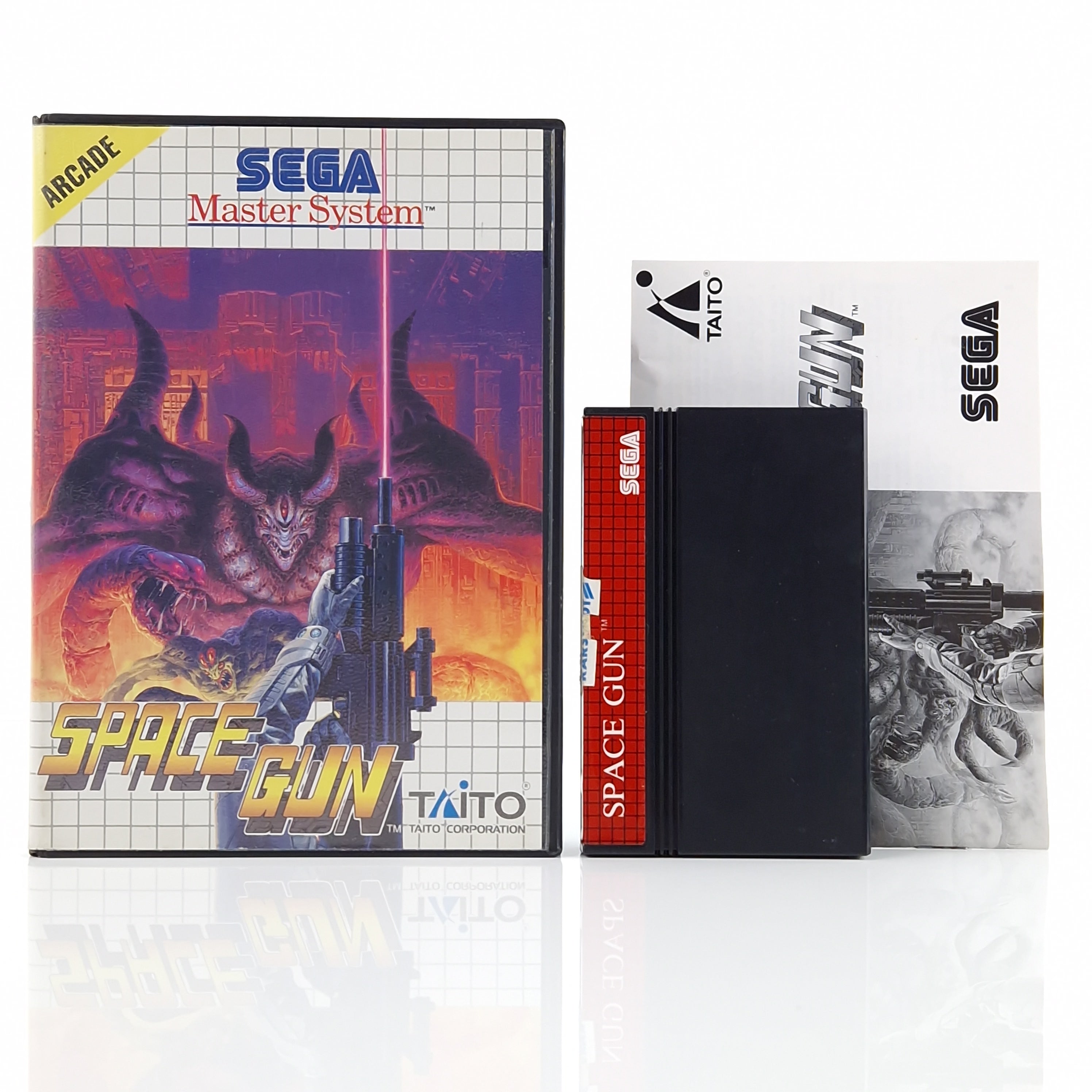 Sega Master System Spiel – Space Gun Modul Anleitung OVP PAL