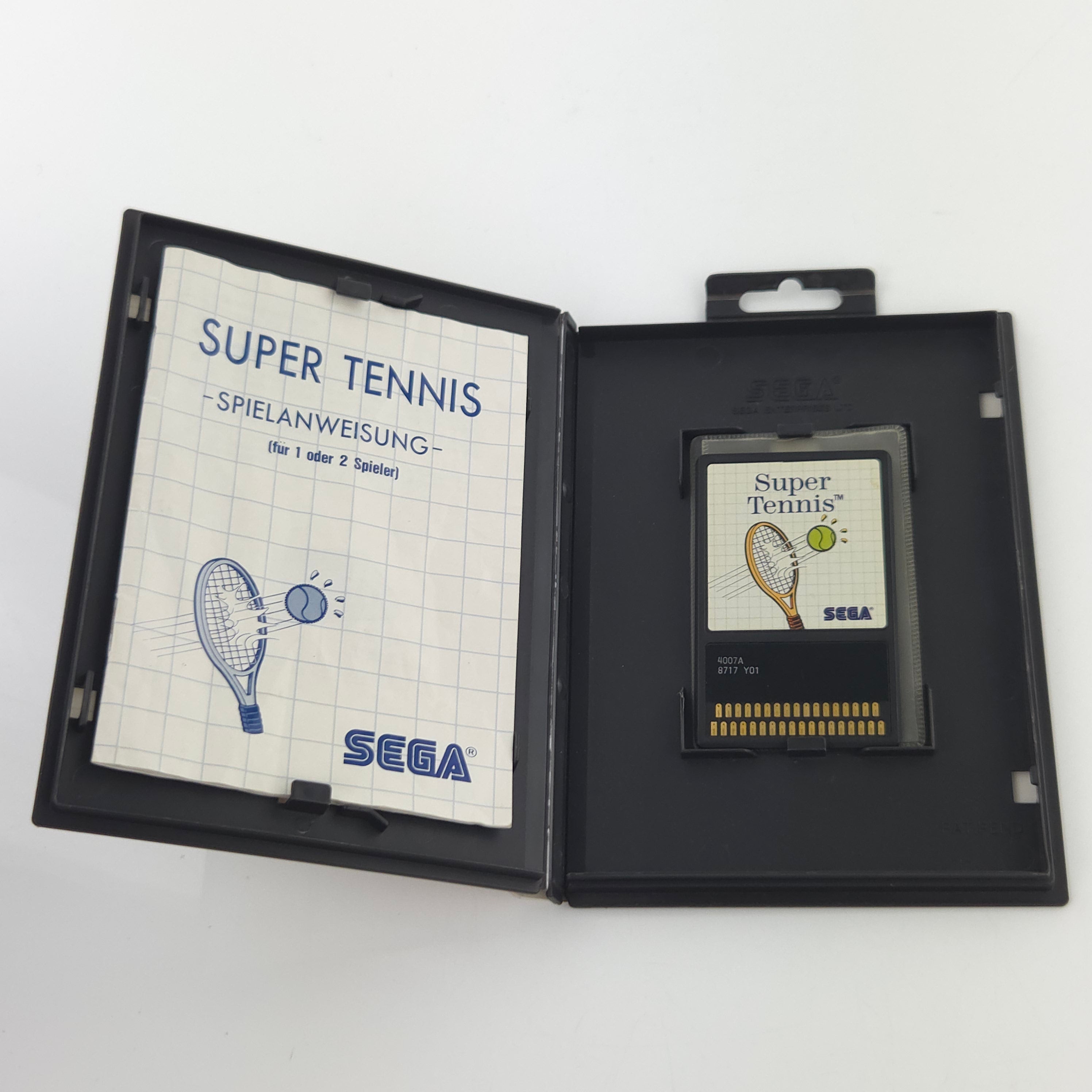 Master System Spiel Super Tennis Sega Card OVP CIB PAL