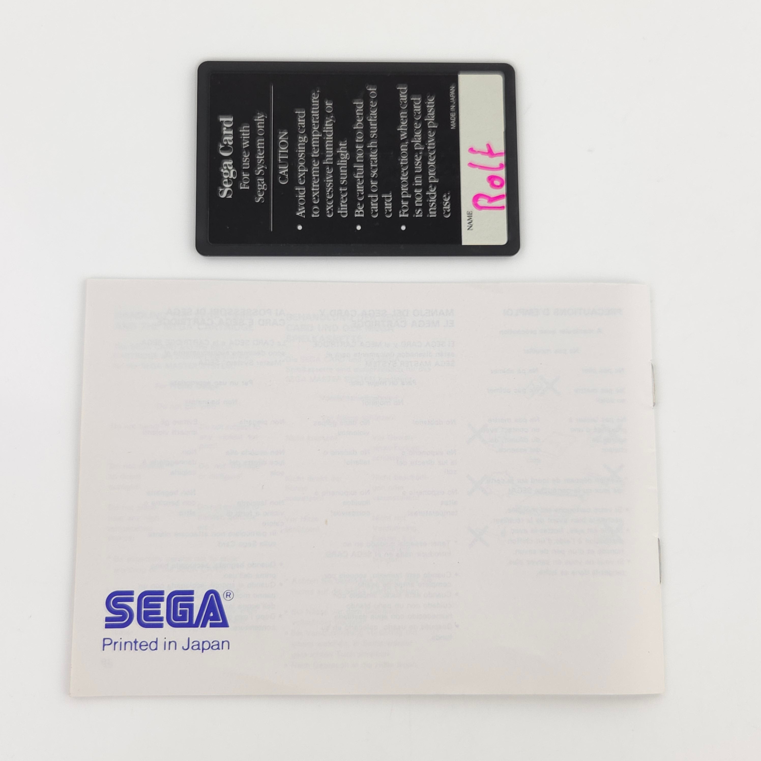 Sega Master System Spiel Super Tennis Card OVP PAL 1986
