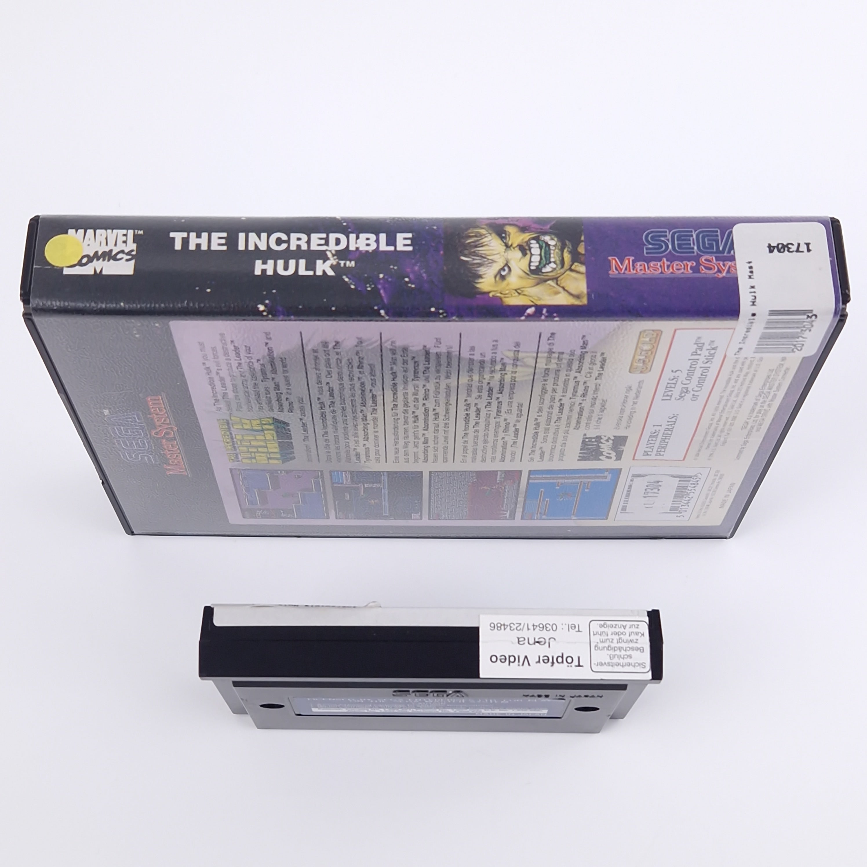 Sega Master System Spiel – The Incredible Hulk OVP PAL