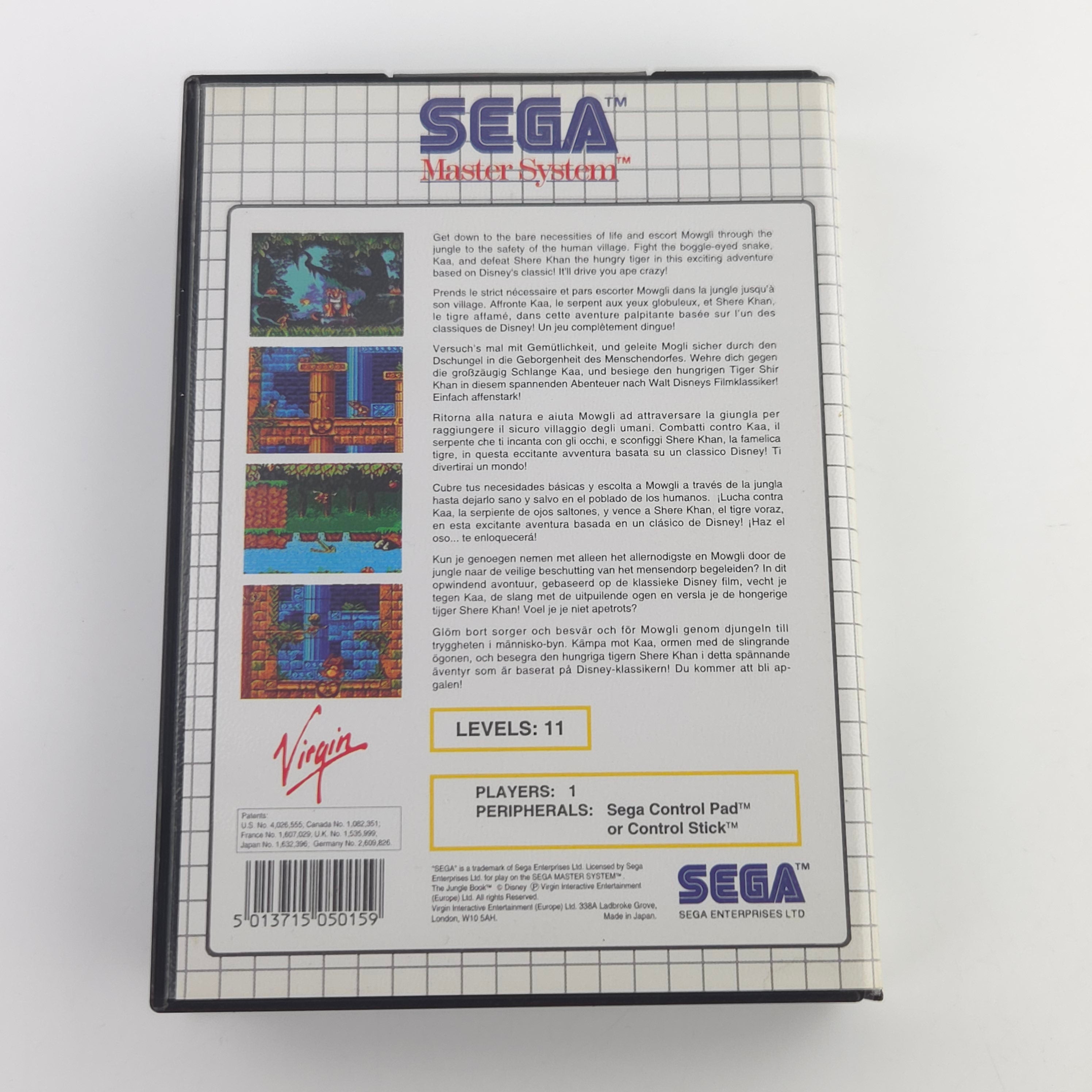 Sega Master System Spiel Das Dschungelbuch OVP PAL EUR