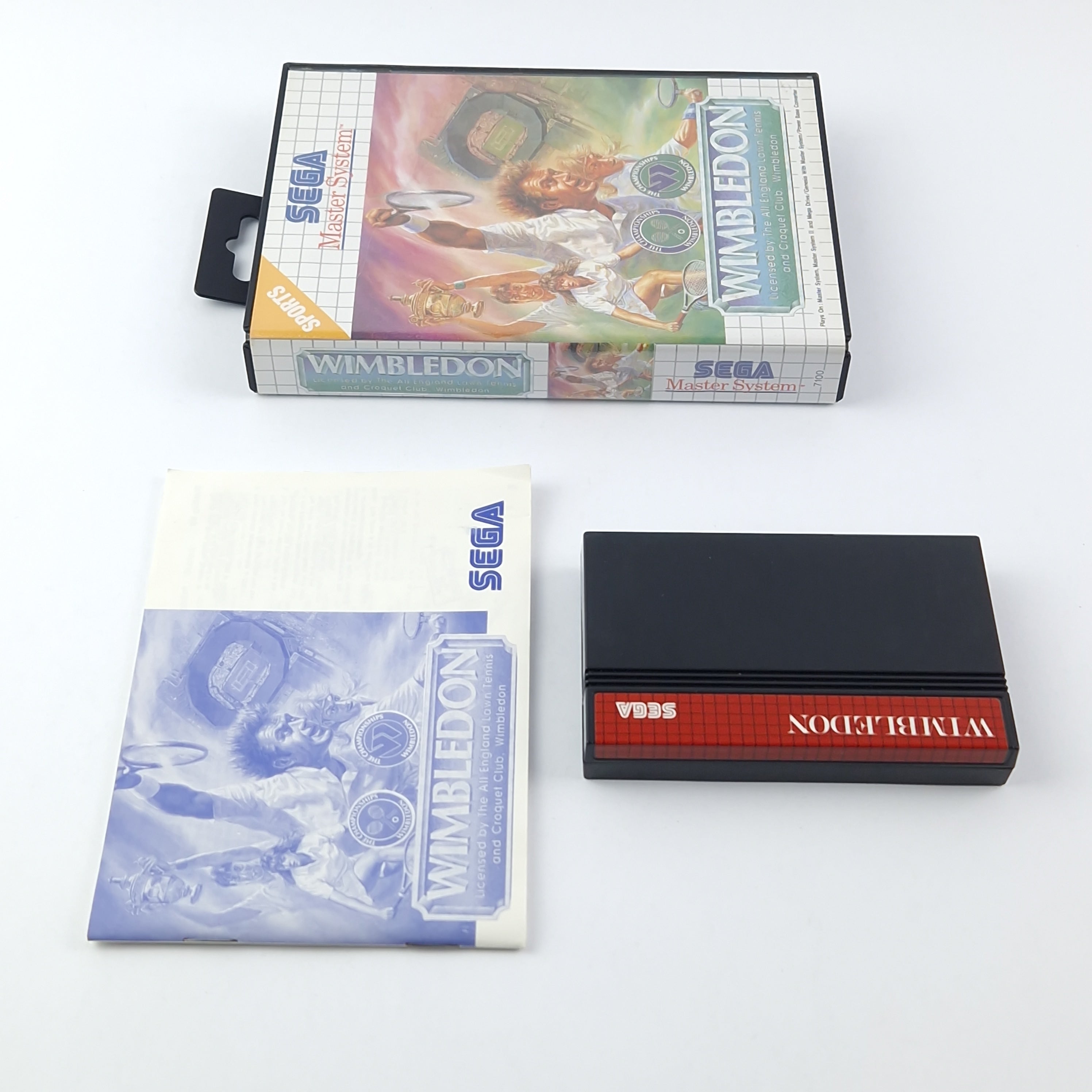 Sega Master System Spiel – Wimbledon Tennis OVP Anleitung