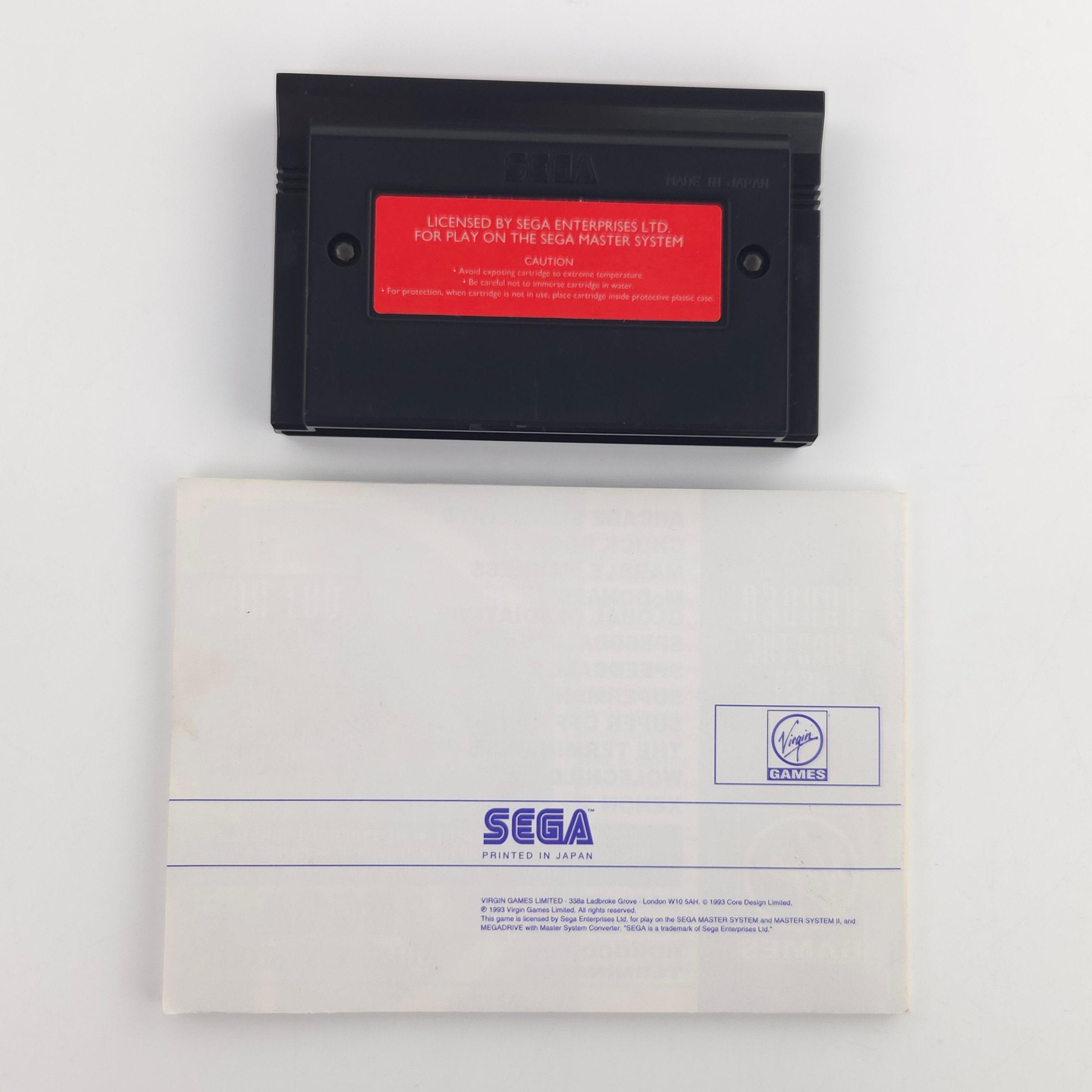 Sega Master System Spiel Wolfchild Modul Anleitung OVP PAL