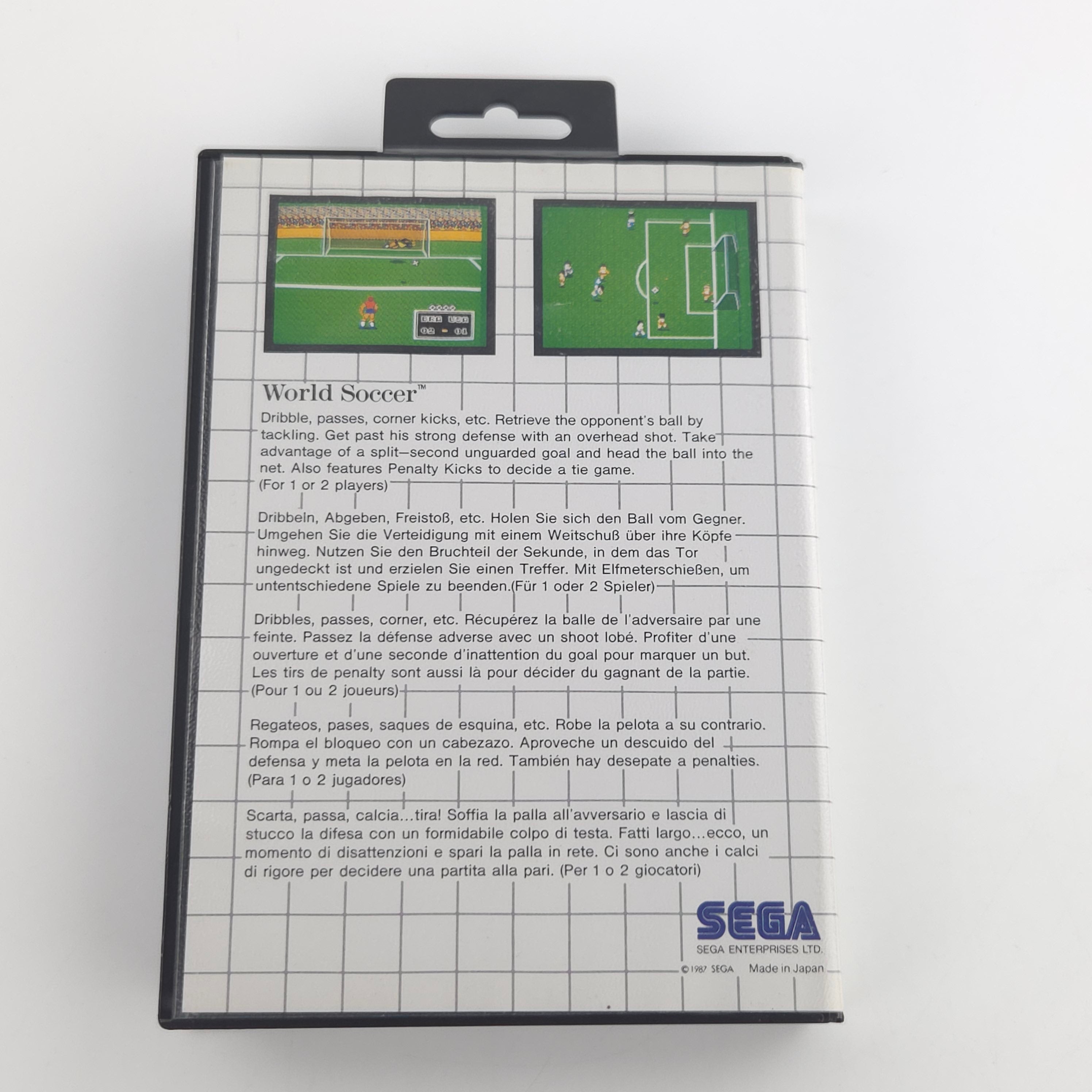 Sega Master System Spiel World Soccer Modul Anleitung OVP