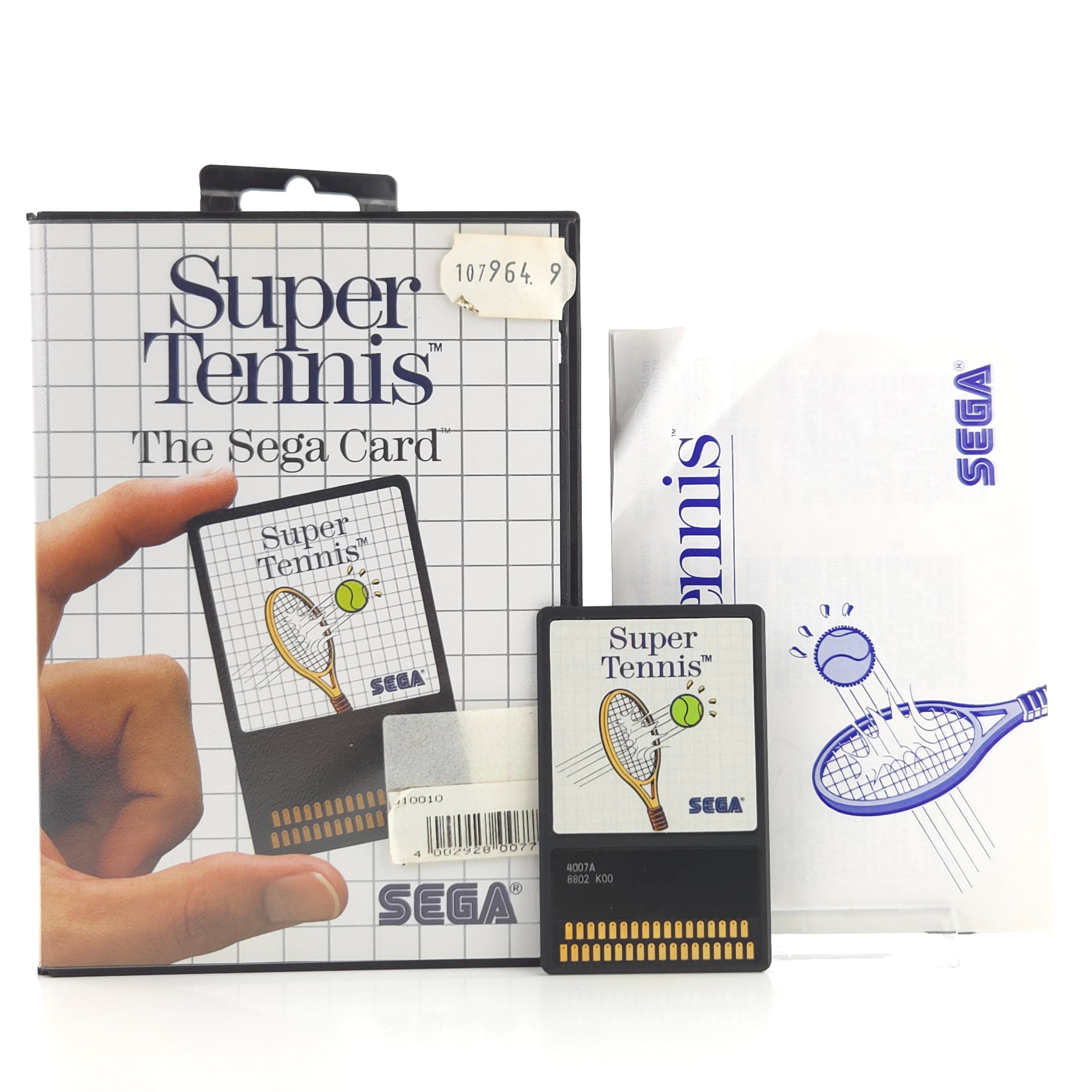 Sega Master System Spiel Super Tennis Card MS OVP PAL EUR