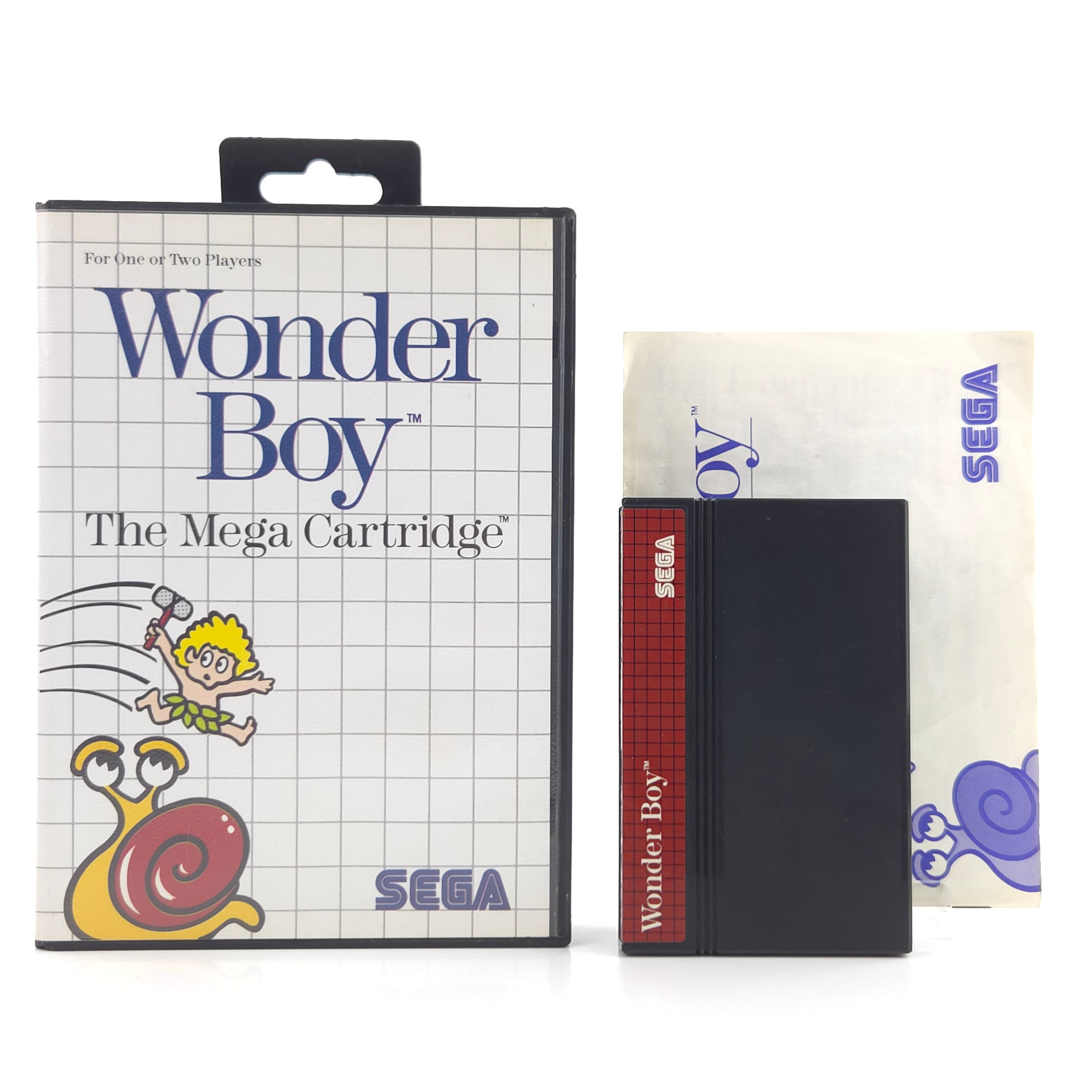 Sega Master System Spiel Wonder Boy Modul Anleitung OVP