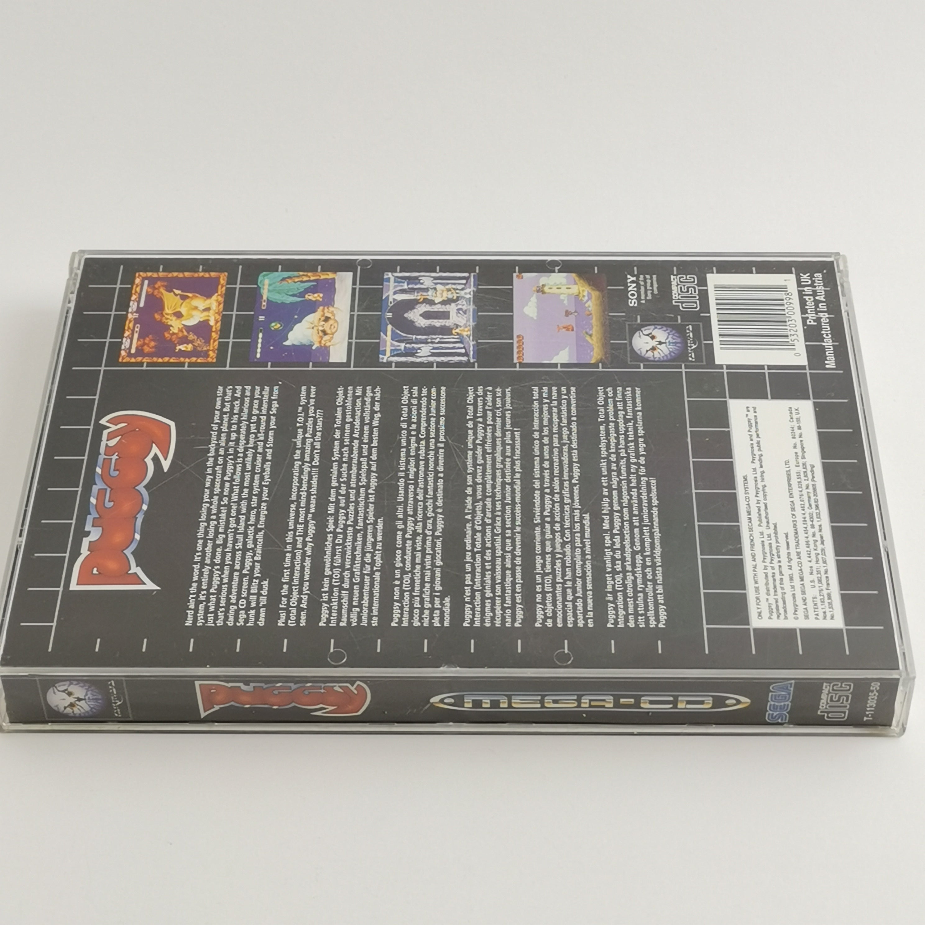 Sega Mega-CD Spiel – Puggsy OVP Anleitung PAL UK Version