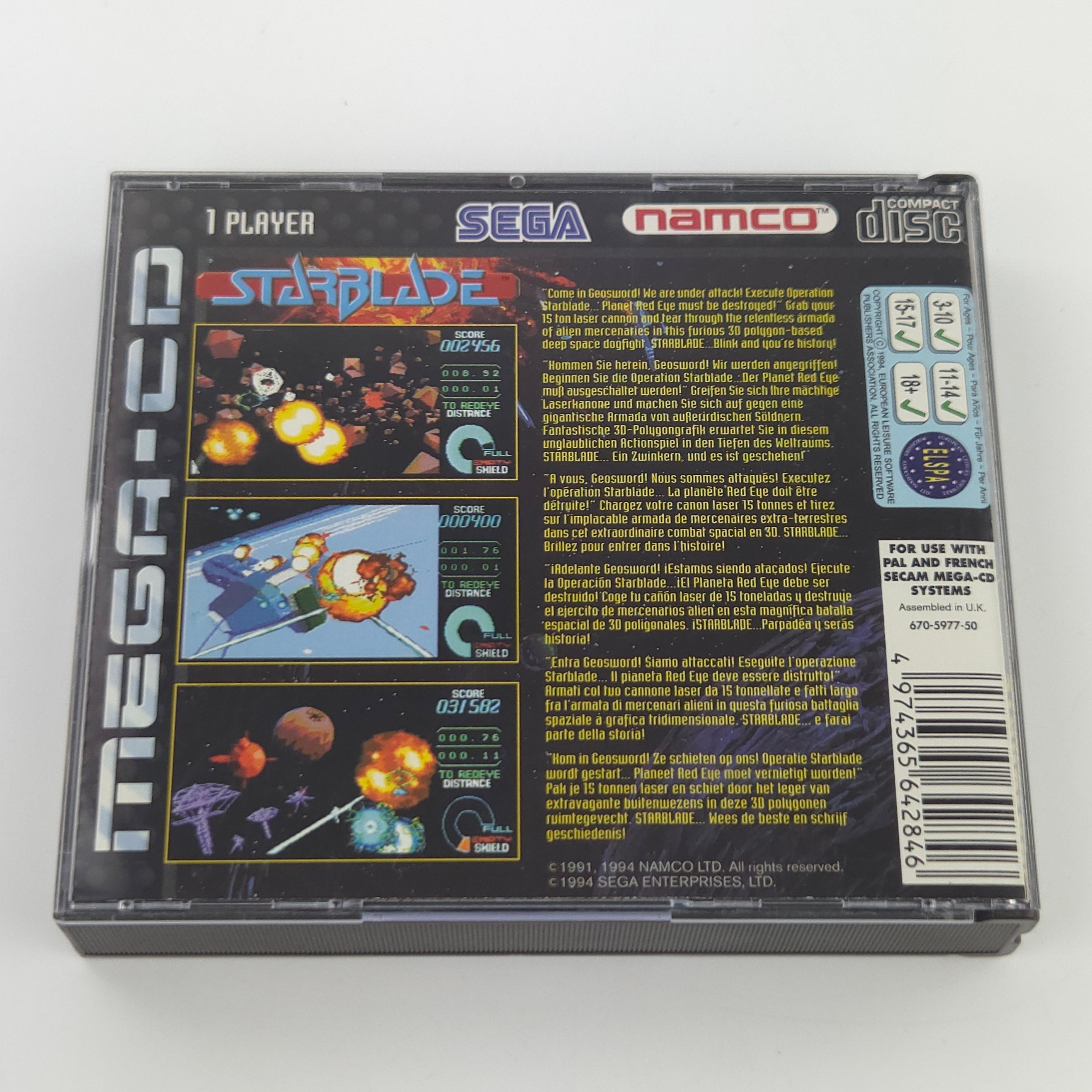 Sega Mega CD Spiel Starblade OVP