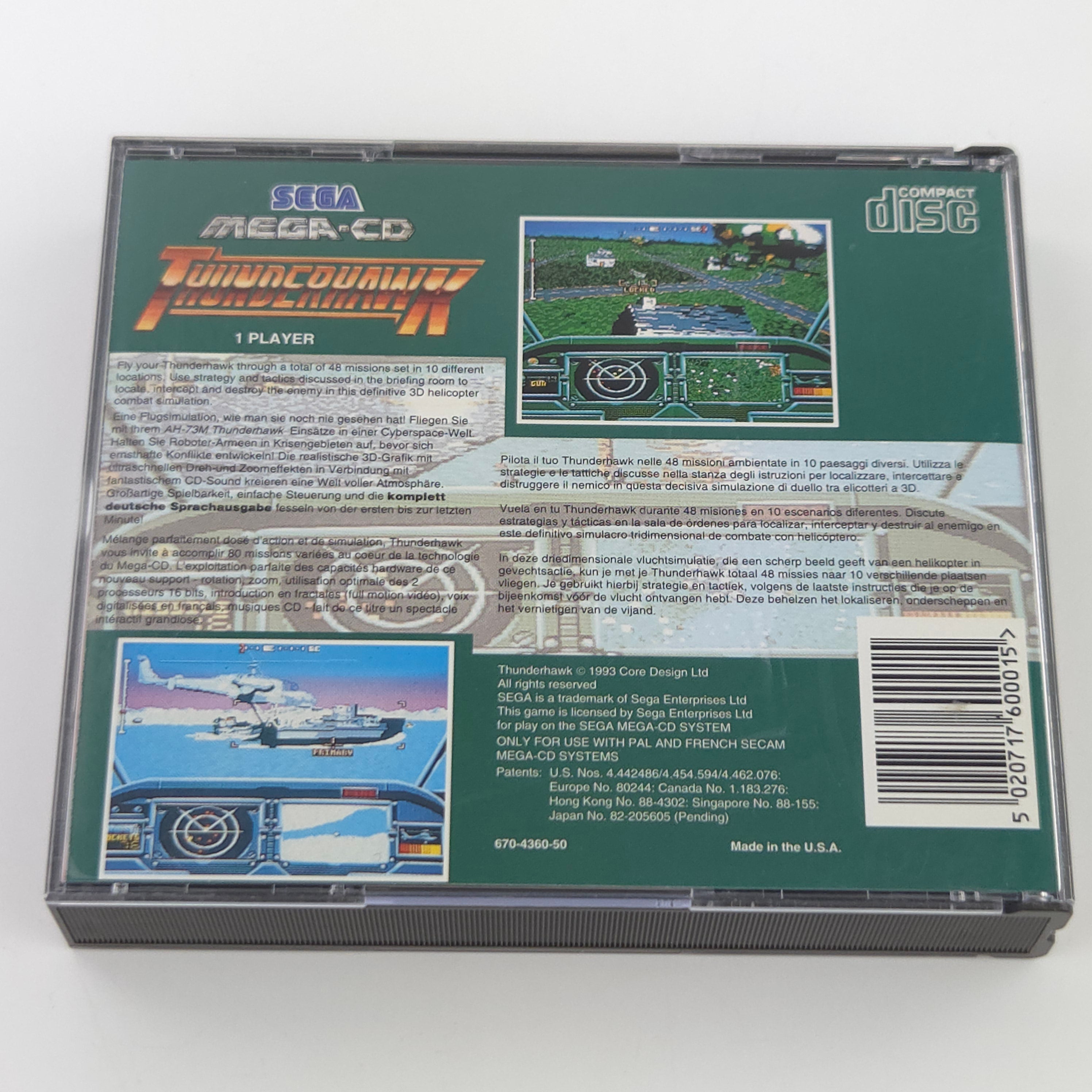 Sega Mega-CD Spiel Thunderhawk OVP PAL
