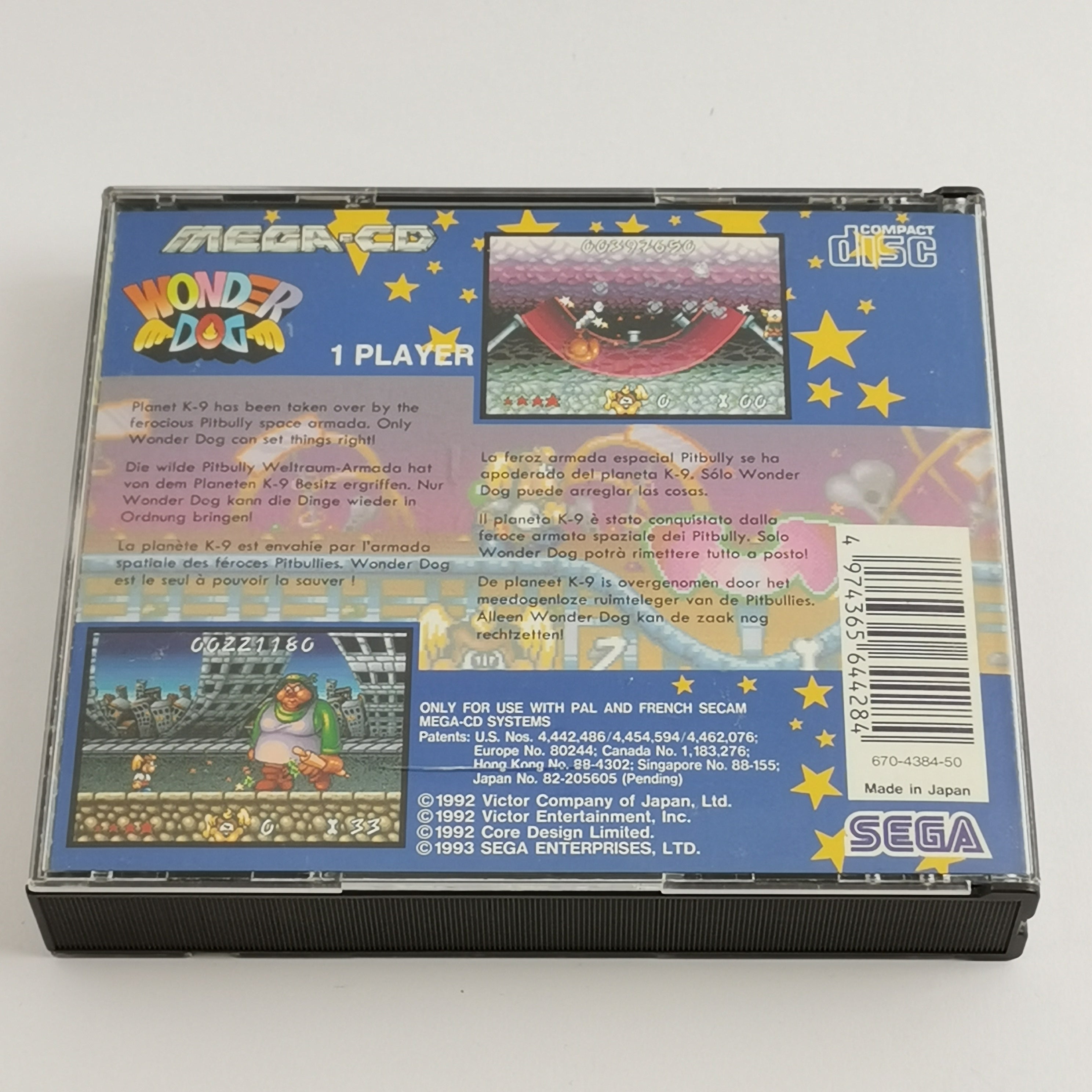 Sega Mega-CD Spiel – Wonder Dog OVP PAL Ohne Anleitung