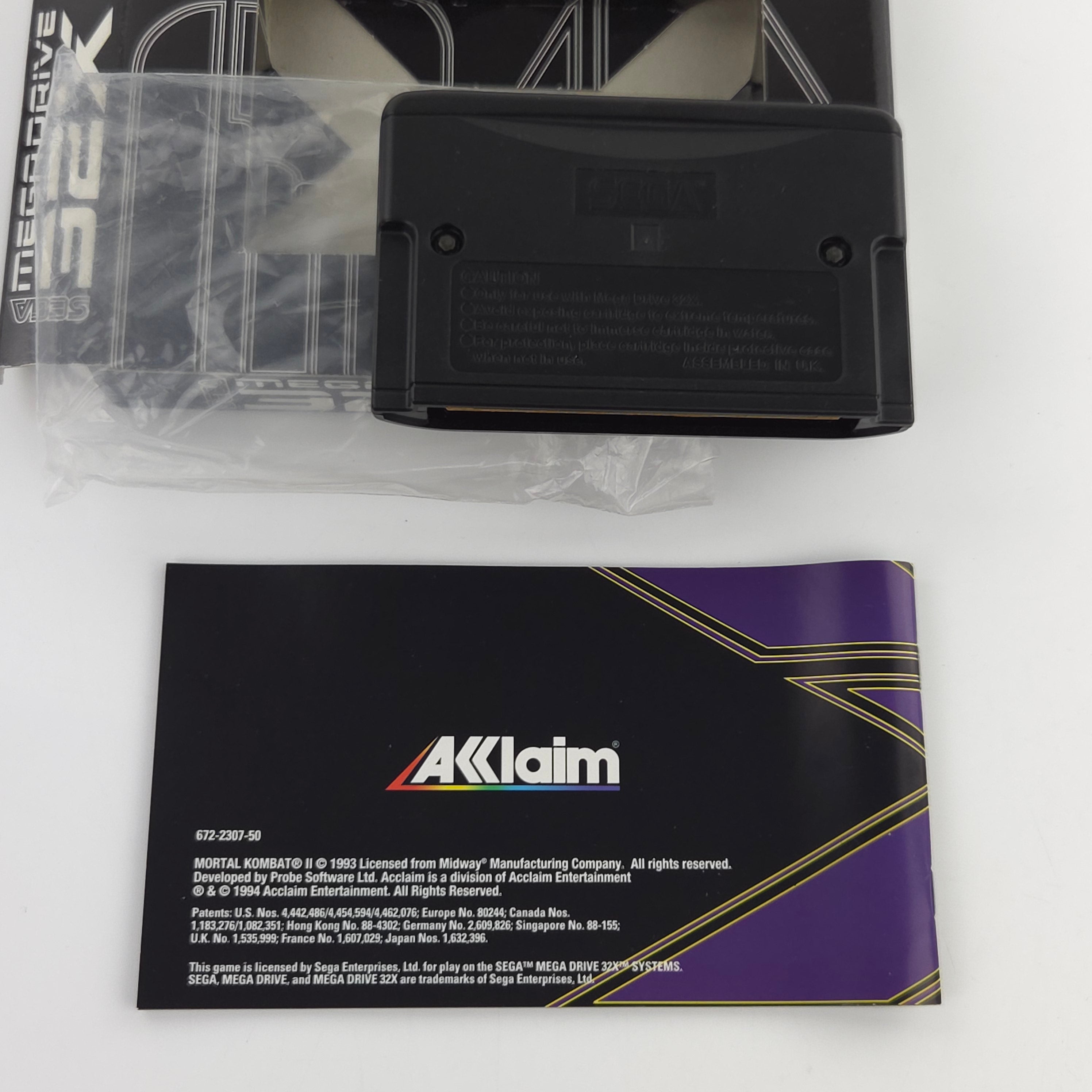 Sega Mega Drive 32X Spiel Mortal Kombat II MD OVP PAL