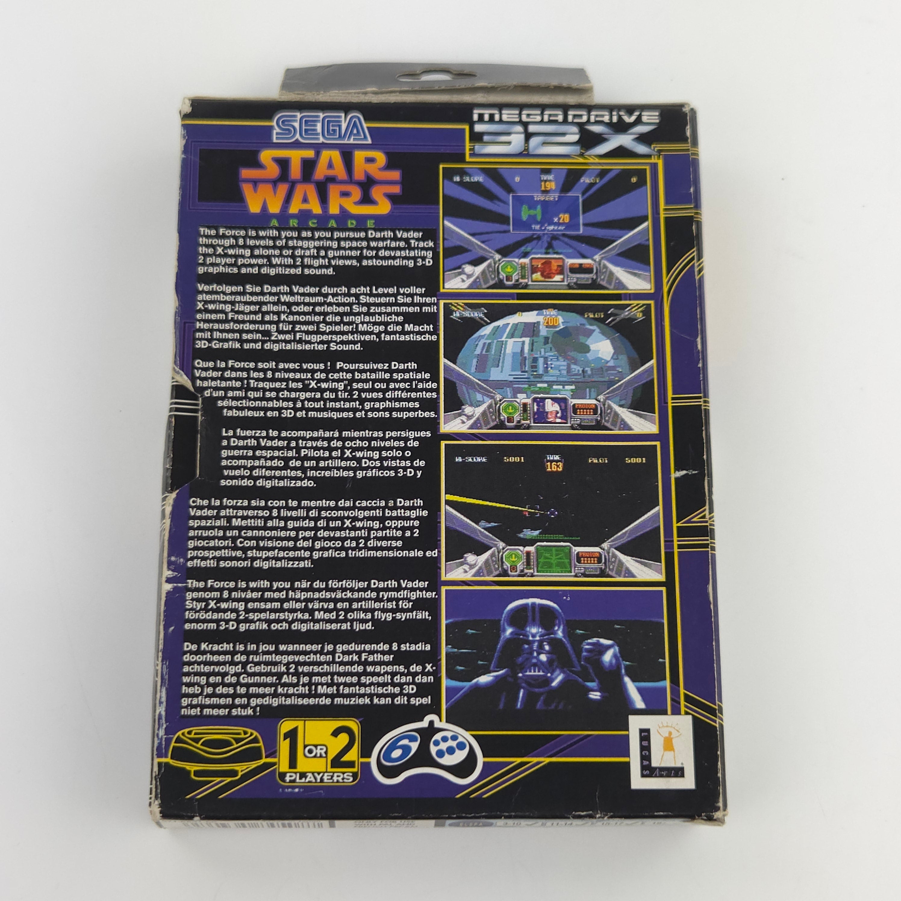 Sega Mega Drive 32X Spiel Star Wars Arcade MD OVP CIB PAL