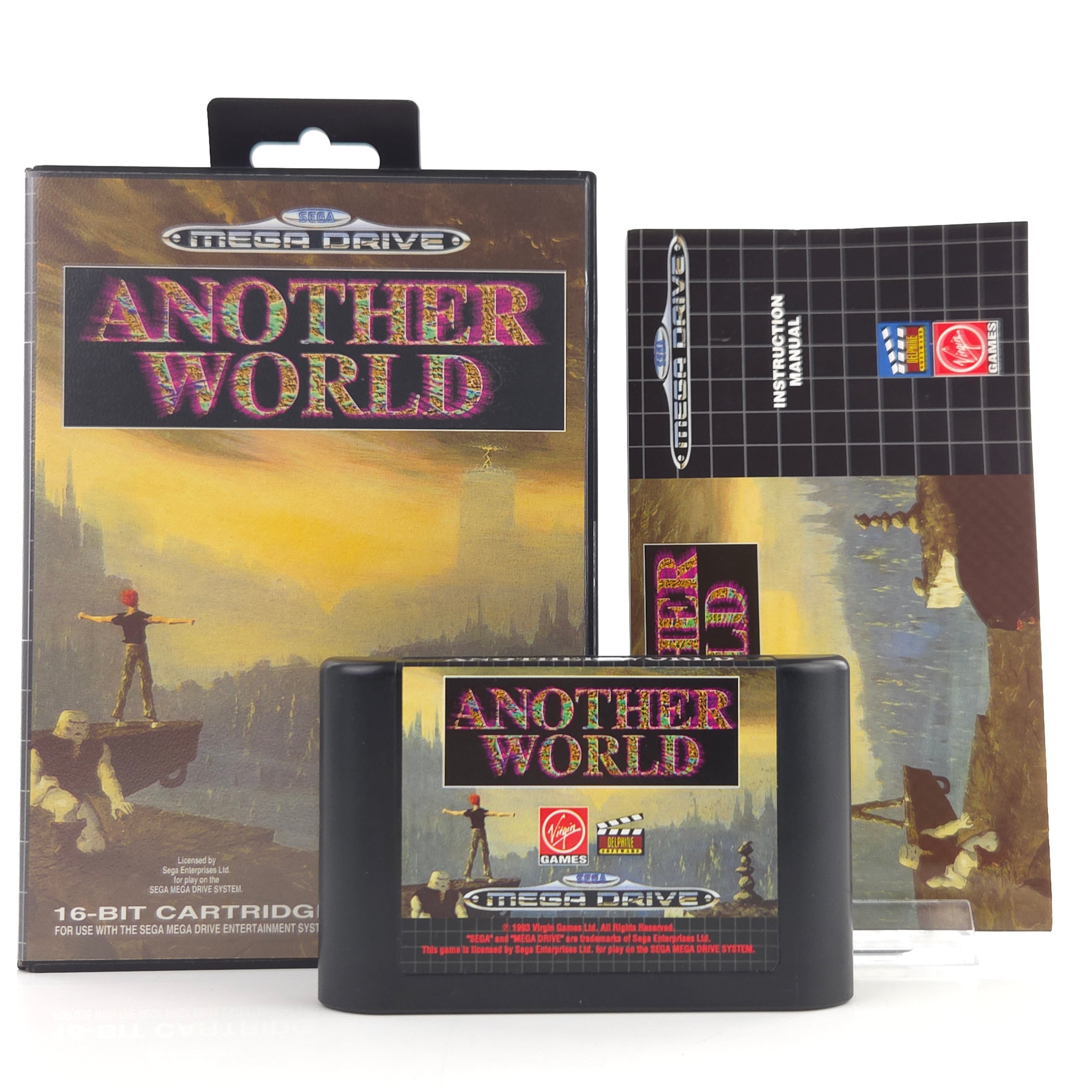 Sega Mega Drive Spiel Another World Modul Anleitung OVP