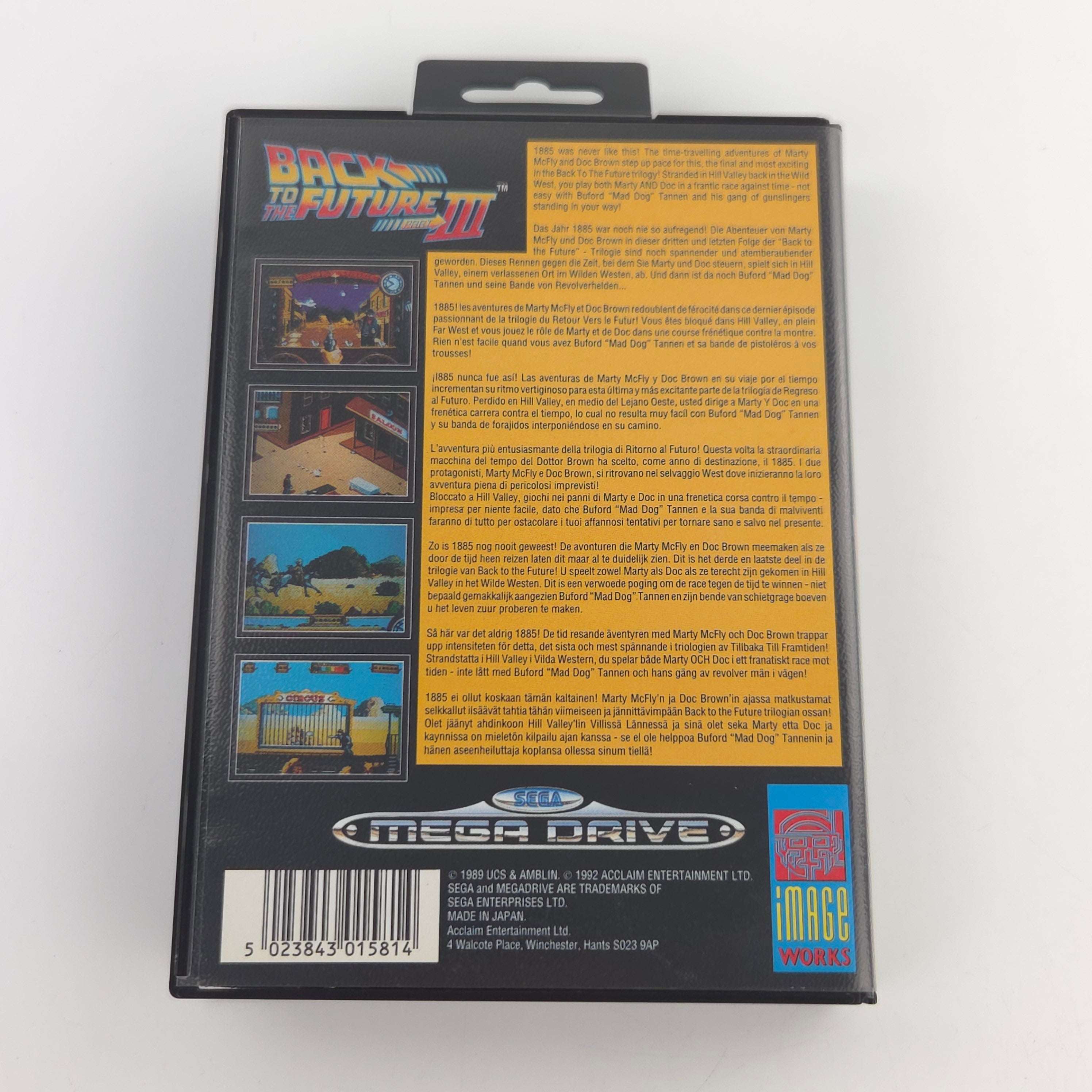 Sega Mega Drive Spiel Back to the Future III MD OVP PAL