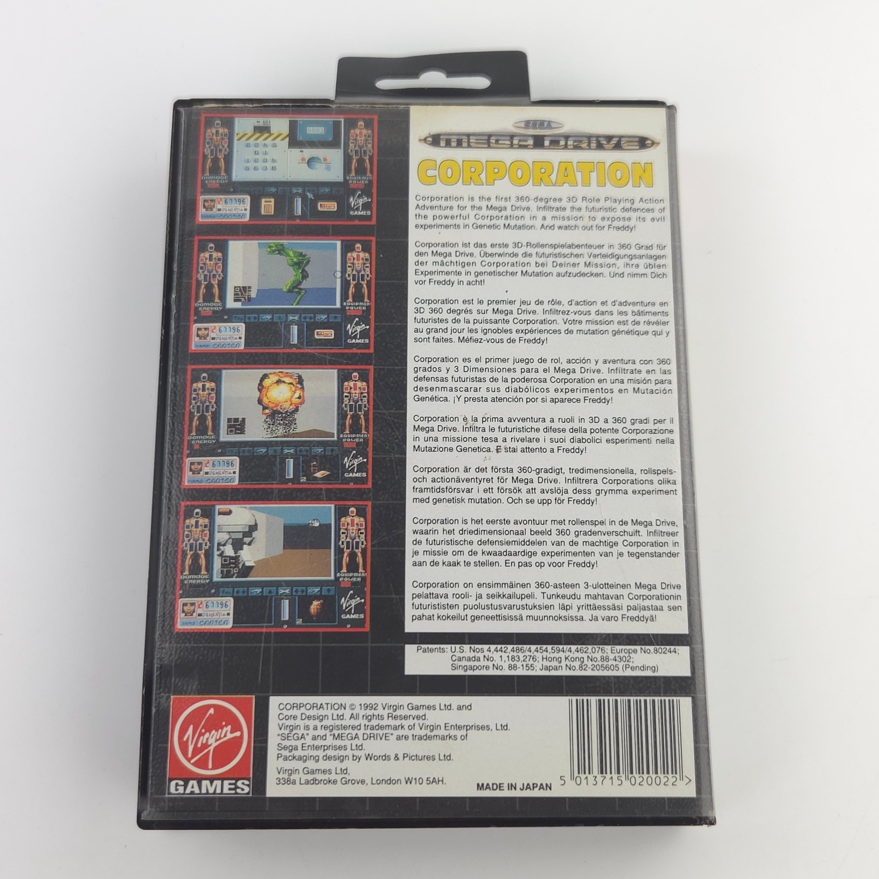 Sega Mega Drive Spiel Corporation MD OVP Virgin Games PAL