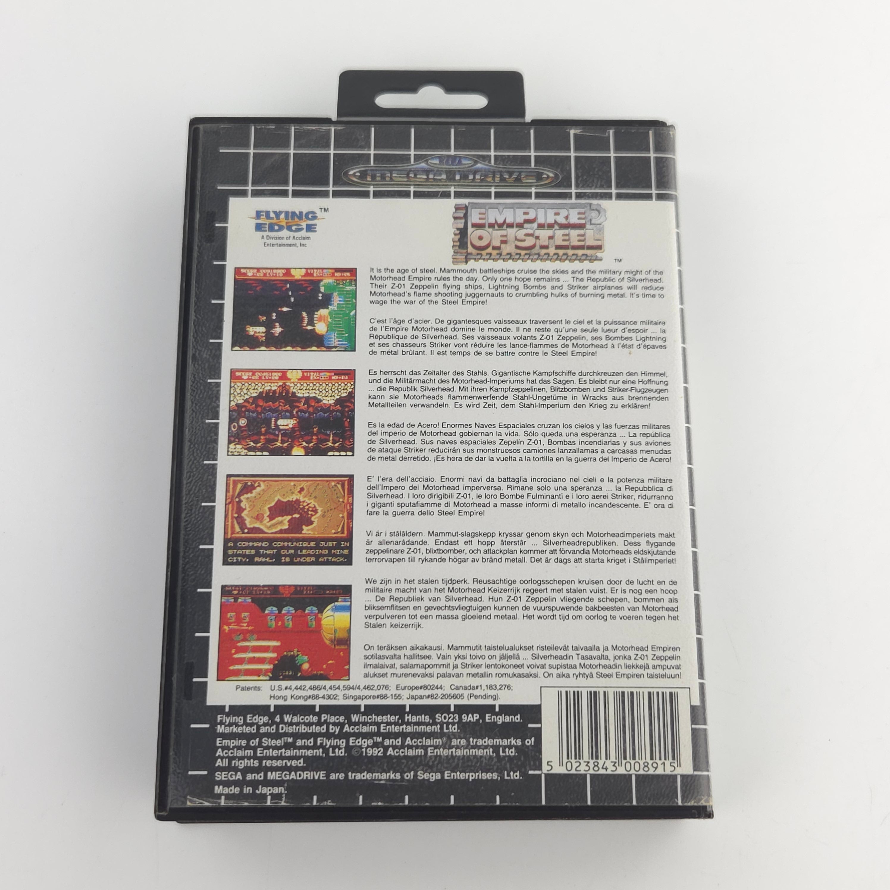 Sega Mega Drive Empire of Steel Spiel Modul Anleitung OVP