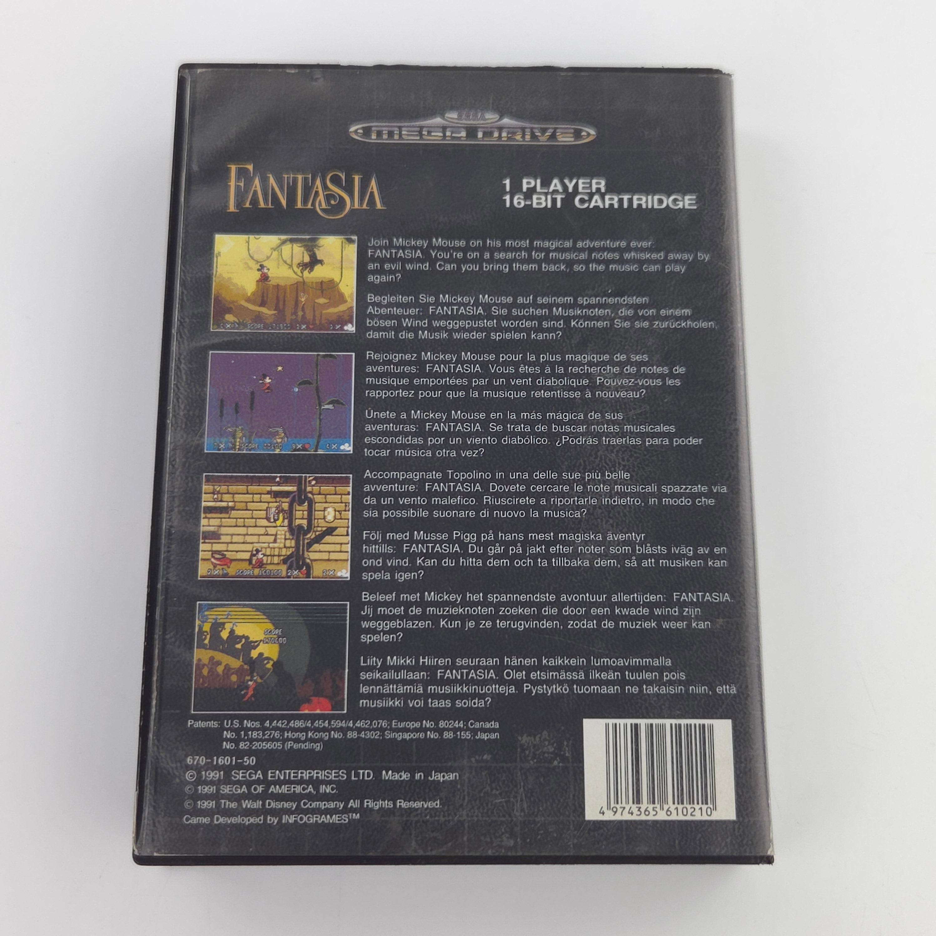 Sega Mega Drive Spiel Fantasia OVP PAL Mickey Mouse