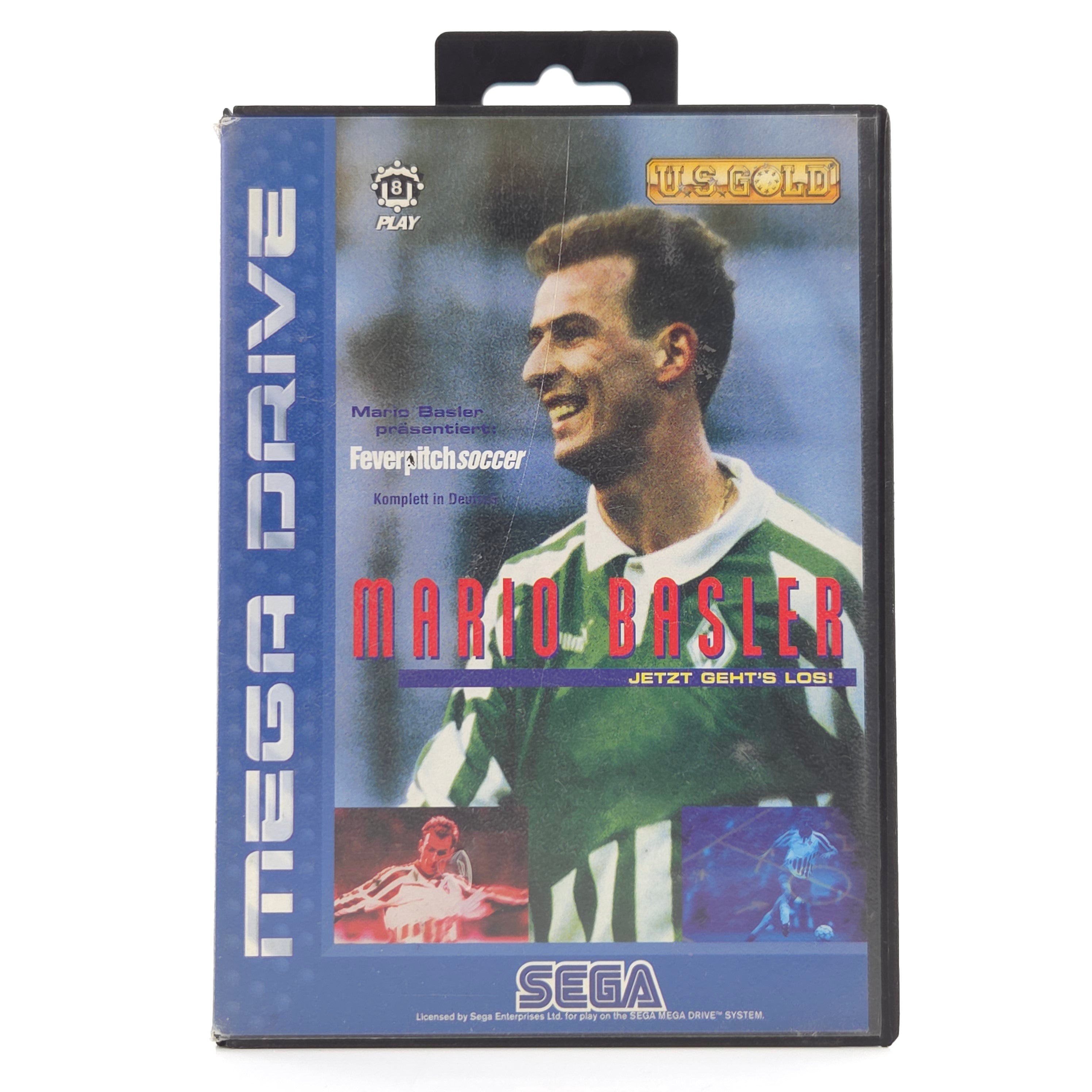 Sega Mega Drive Spiel Mario Basler Fever Pitch OVP PAL